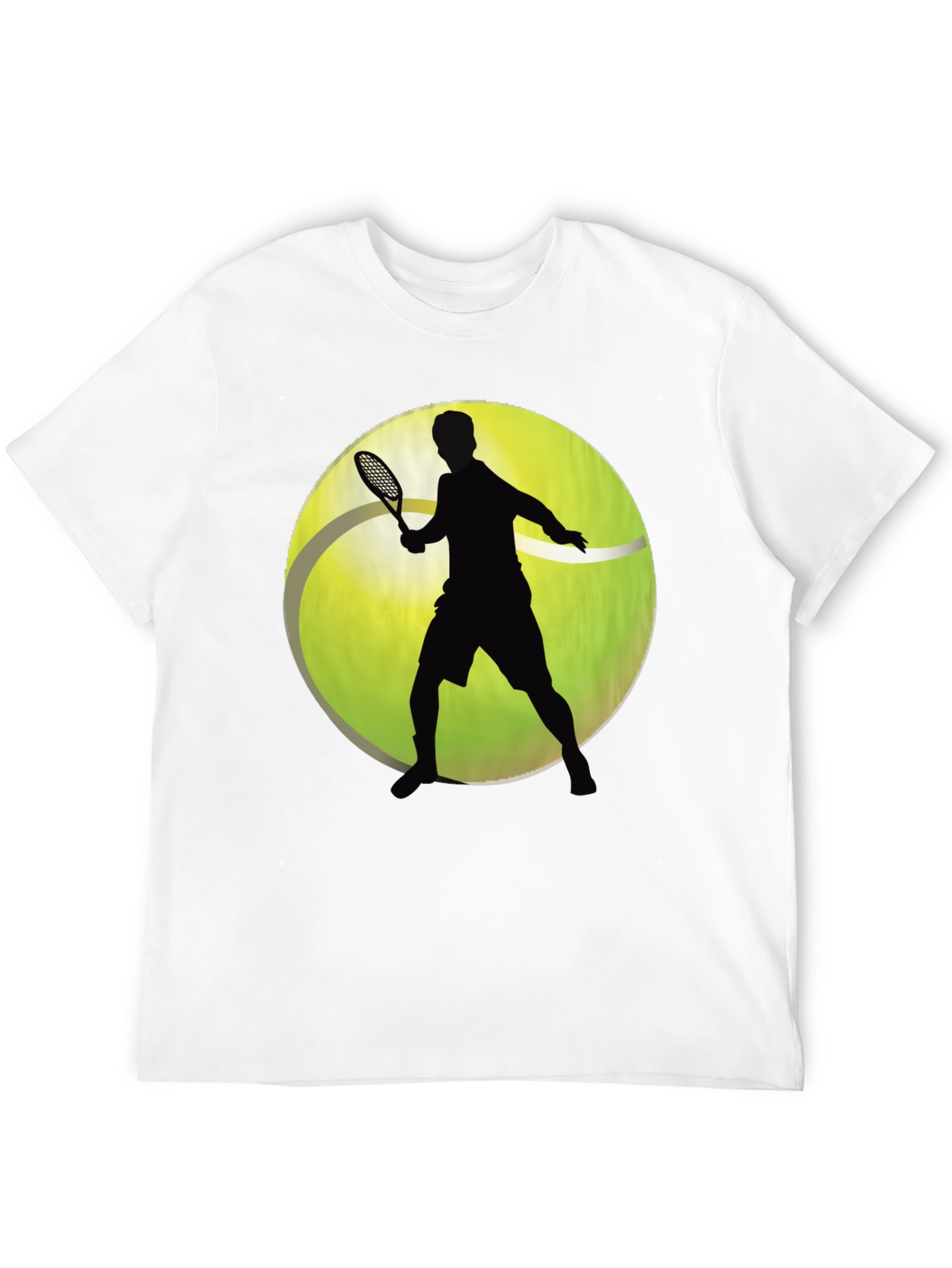 Tennis Player Graphic T-Shirt - Sporty Black Tee