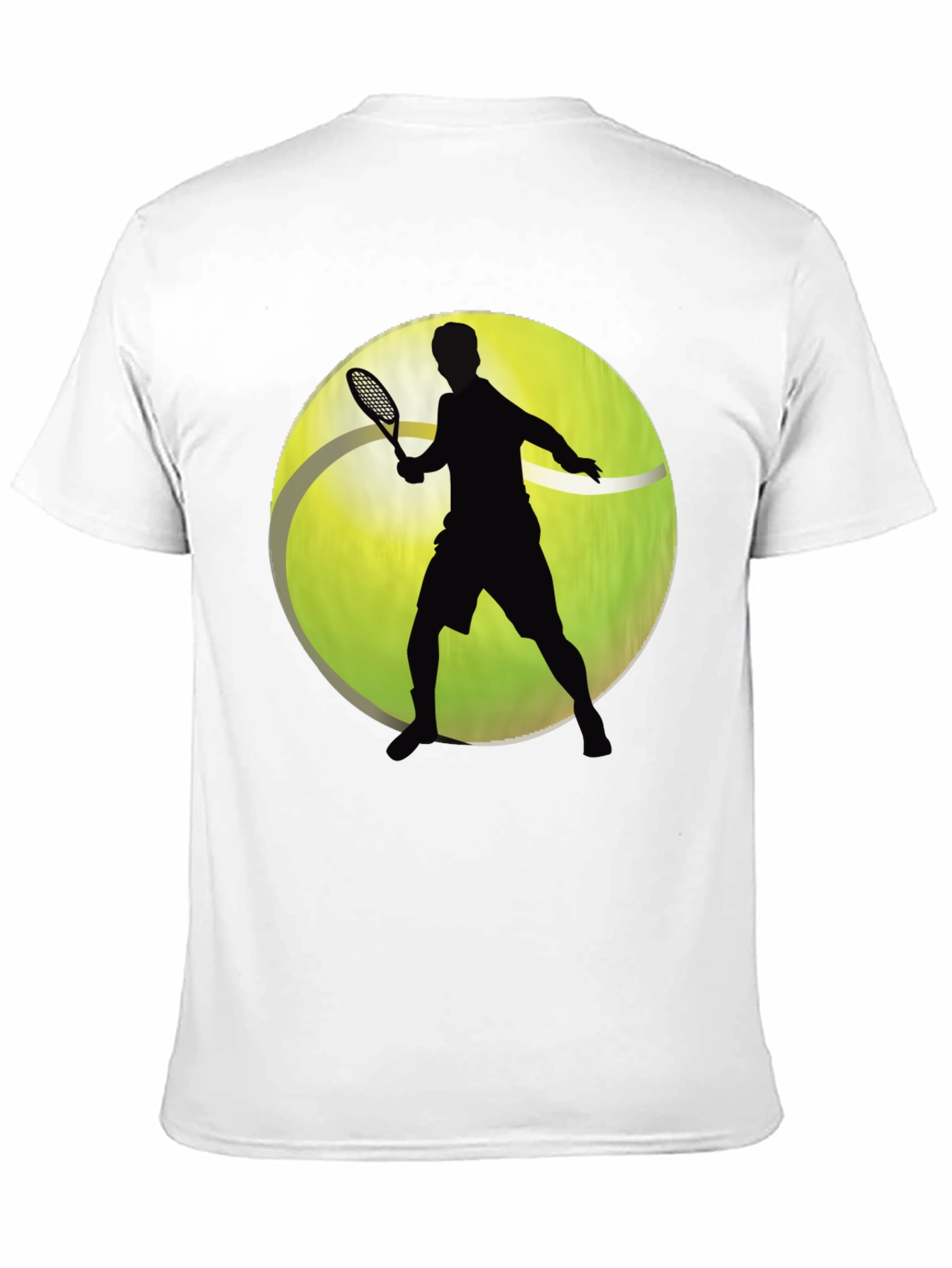 Tennis Player Graphic T-Shirt - Sporty Black Tee