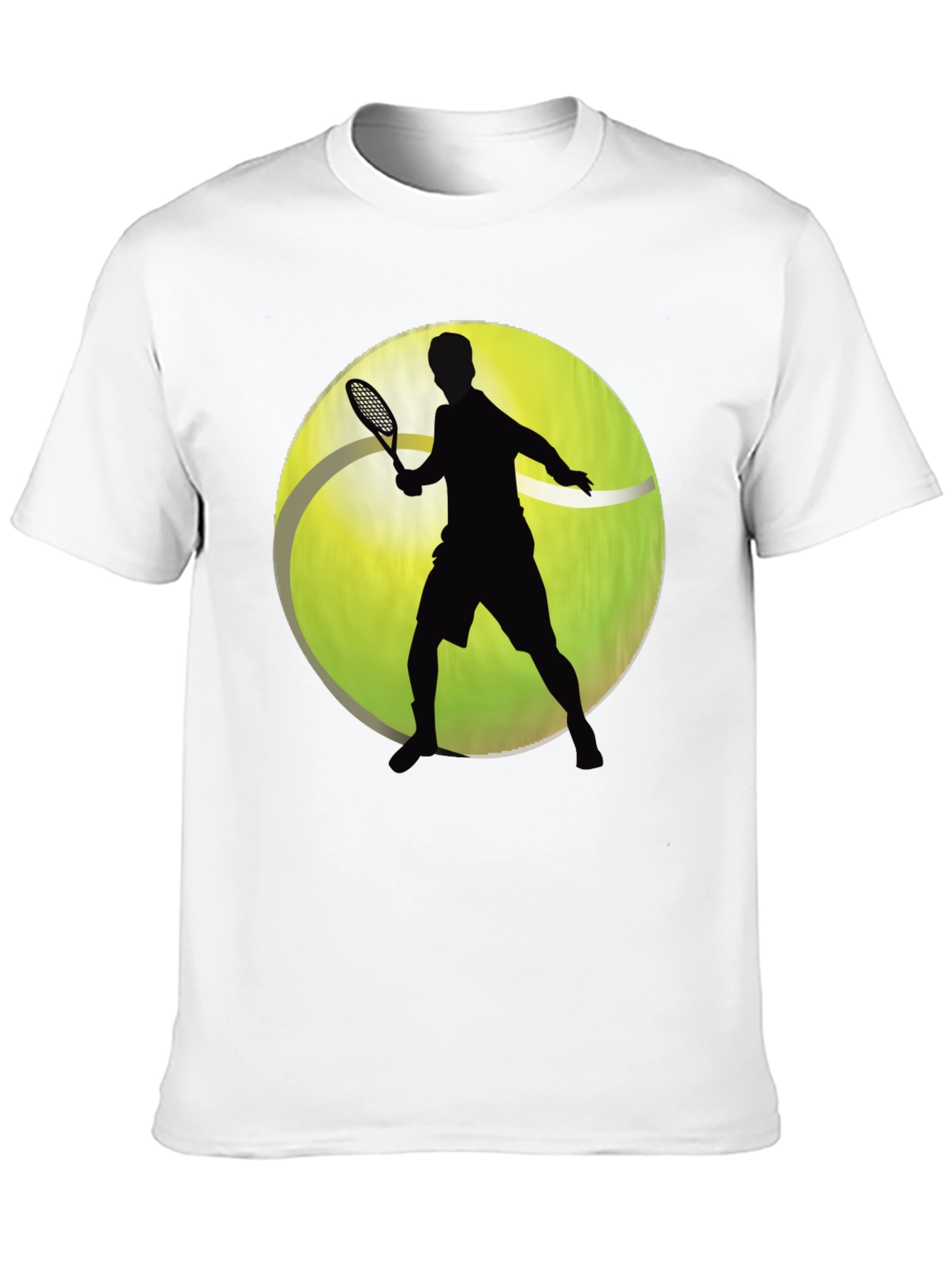Tennis Player Graphic T-Shirt - Sporty Black Tee