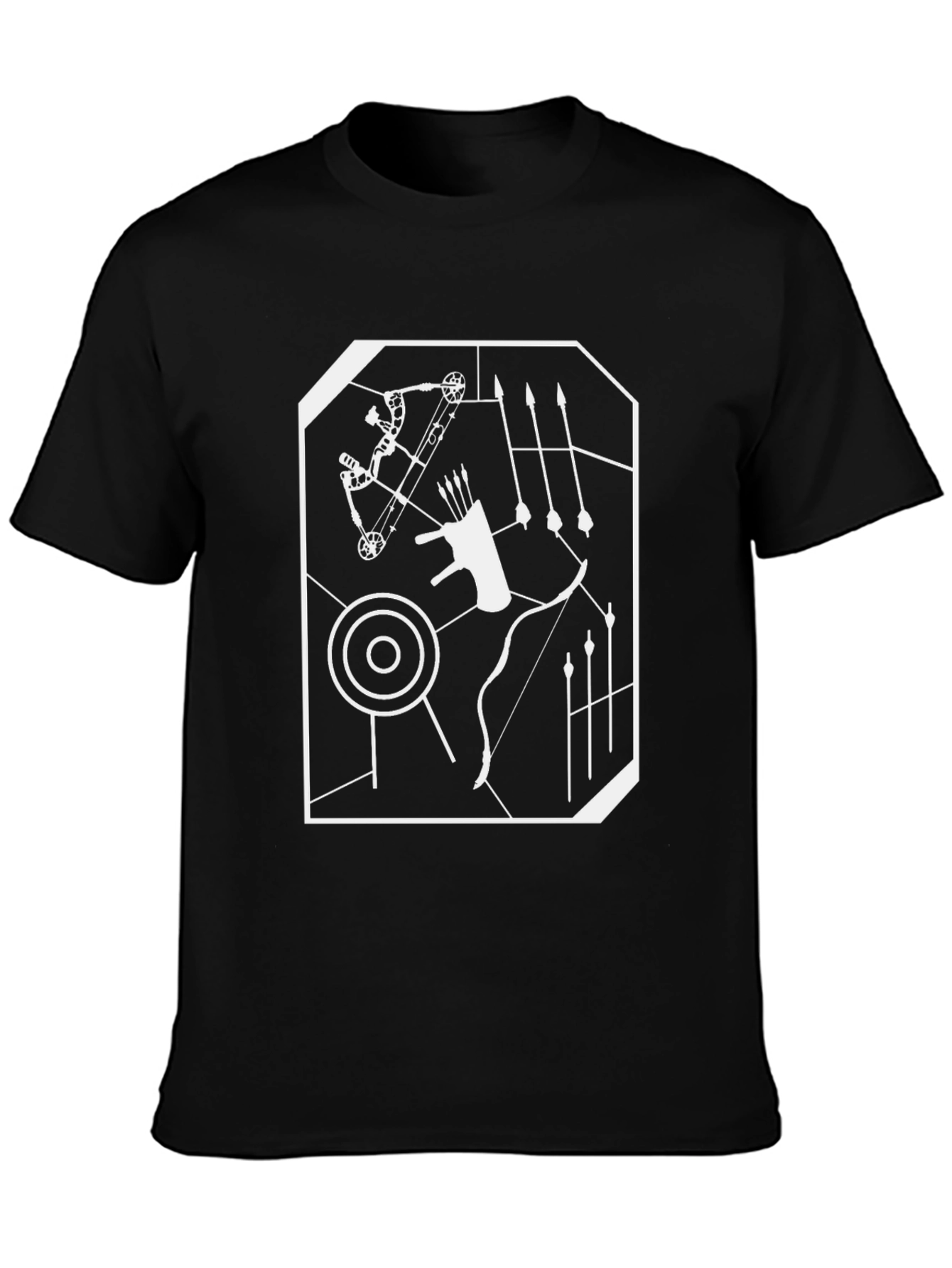 Archery Print Black T-Shirt