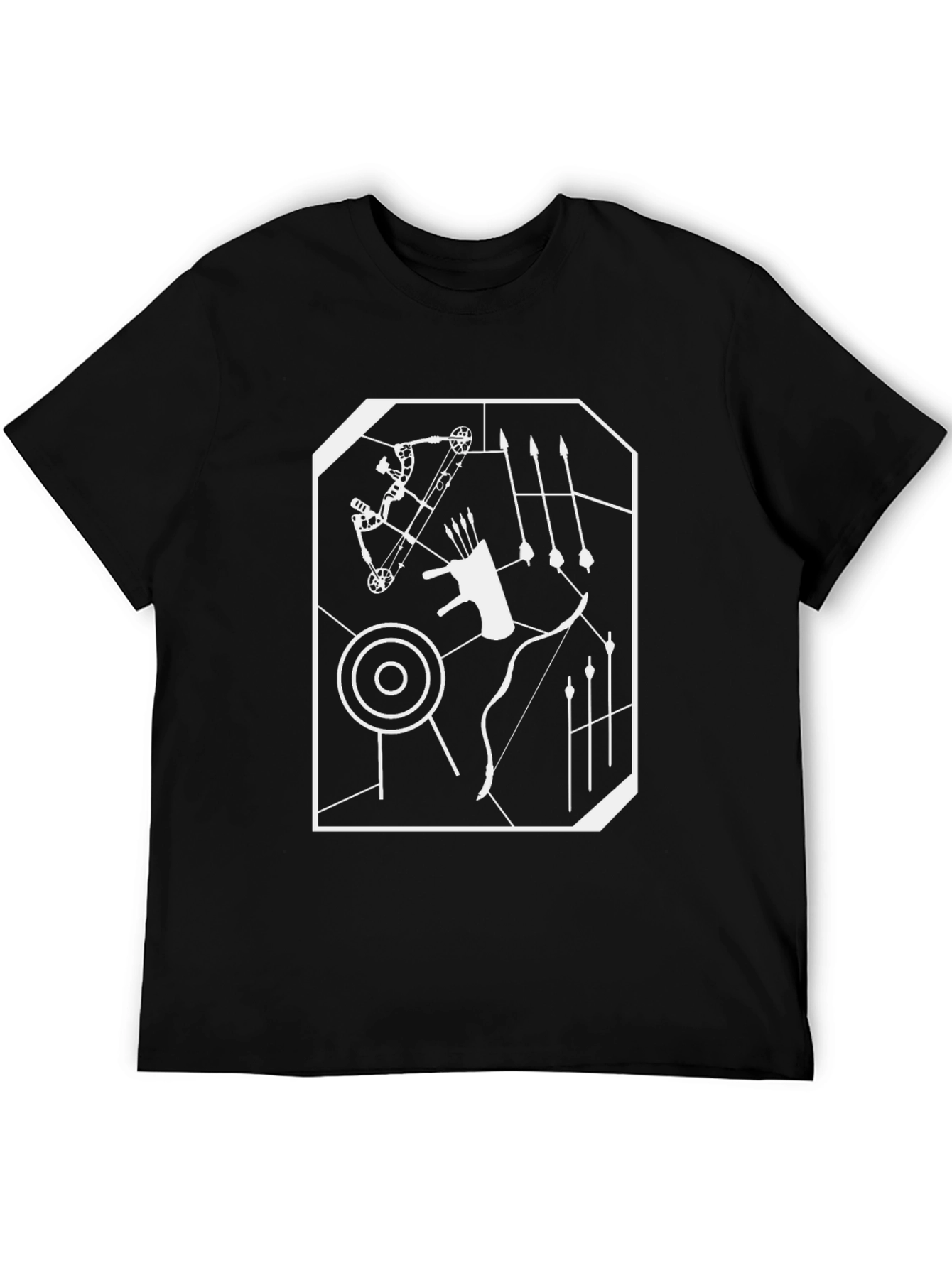 Archery Print Black T-Shirt