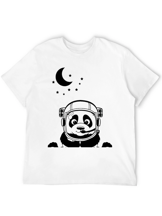 Astronaut Panda Graphic Tee - Black