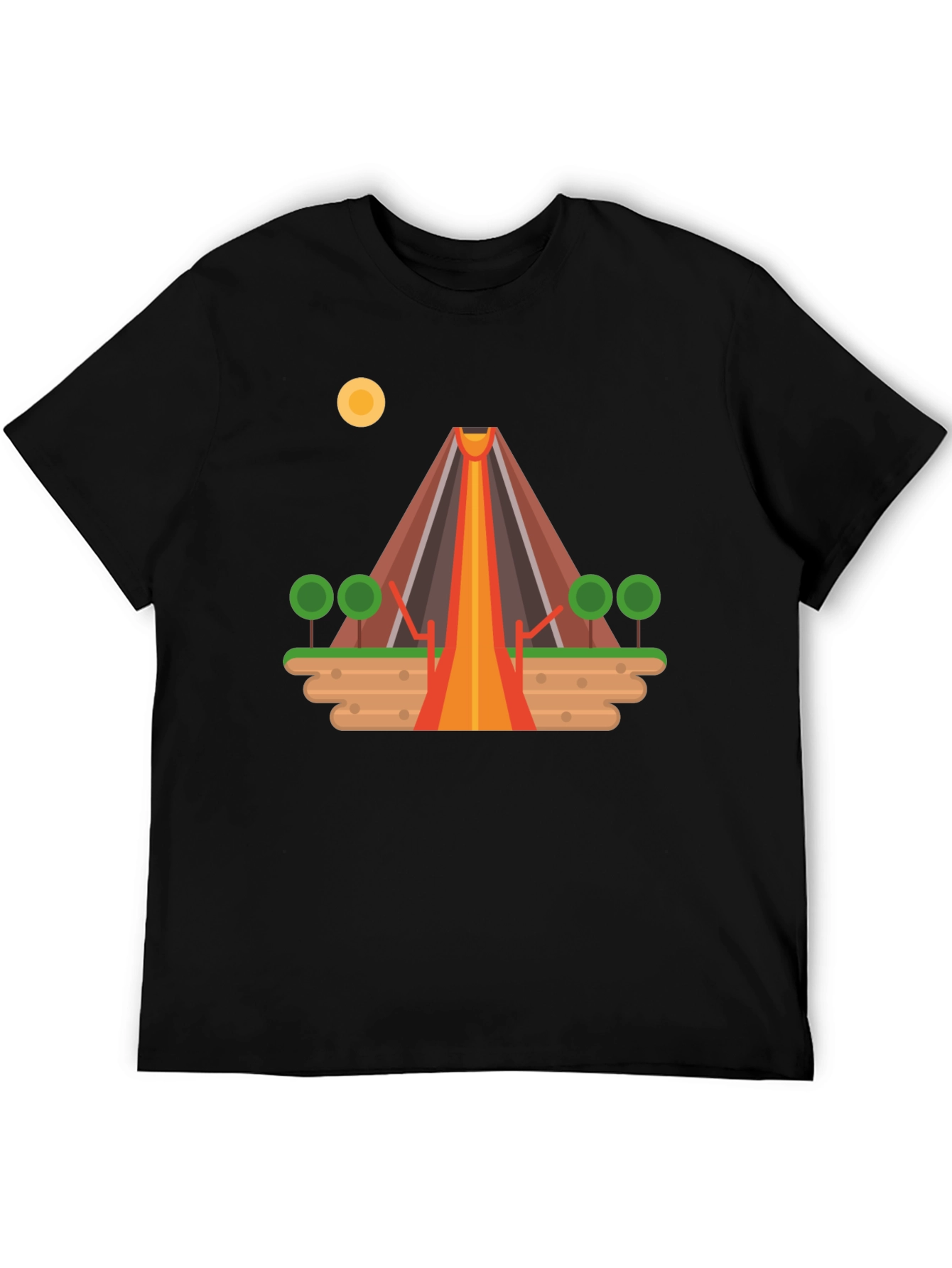 Volcano Graphic Tee - Black T-Shirt