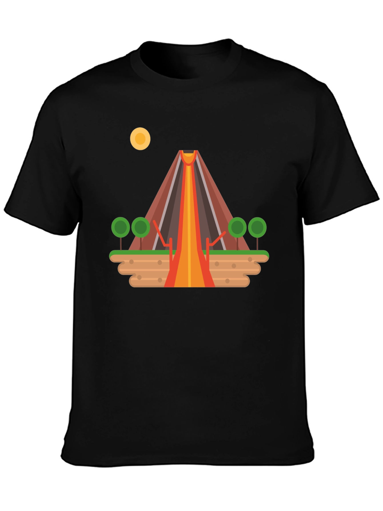 Volcano Graphic Tee - Black T-Shirt