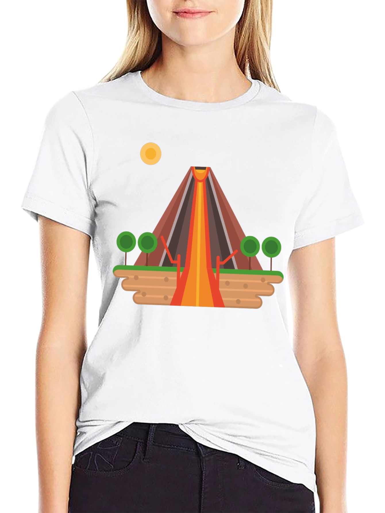 Volcano Graphic Tee - Black T-Shirt