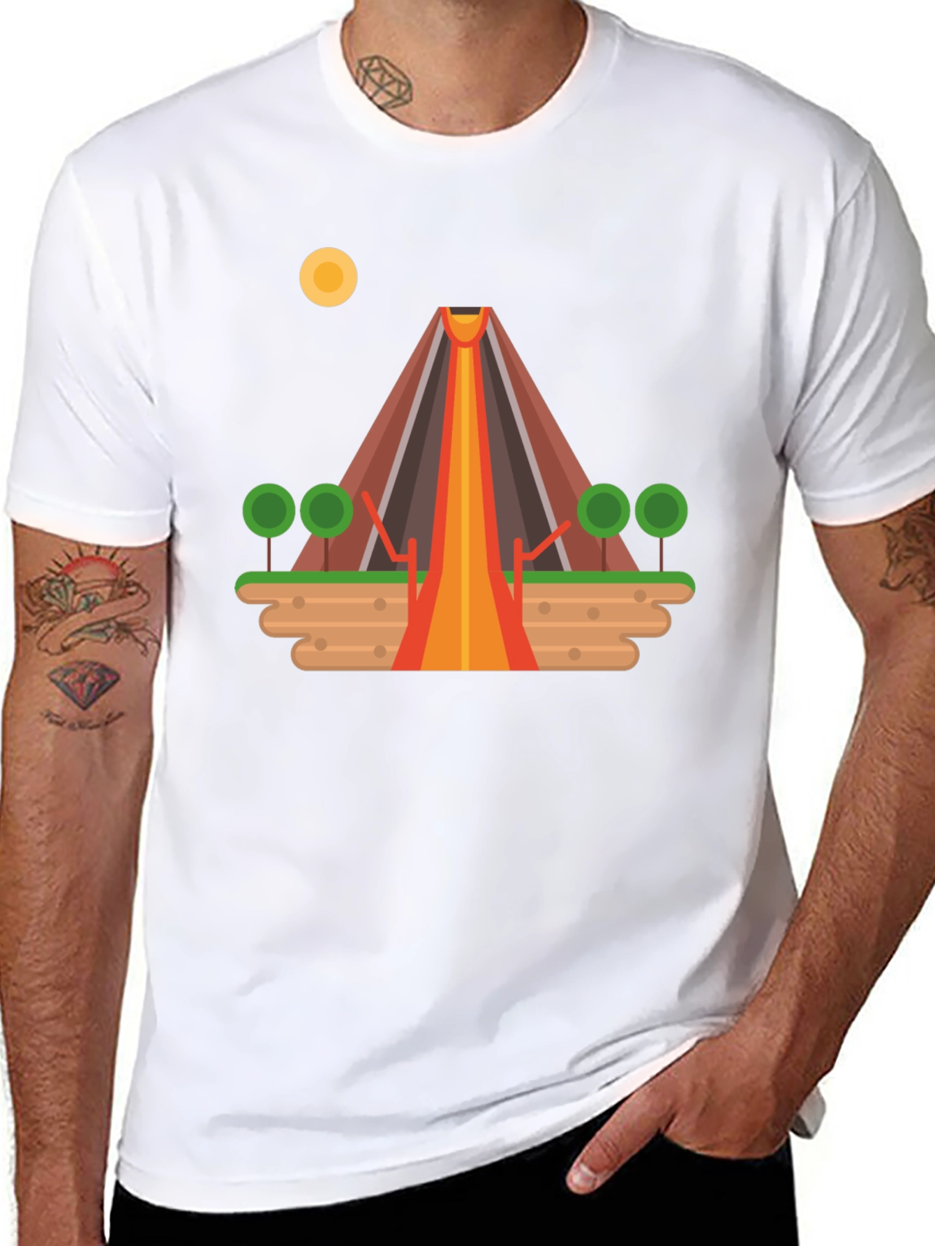 Volcano Graphic Tee - Black T-Shirt