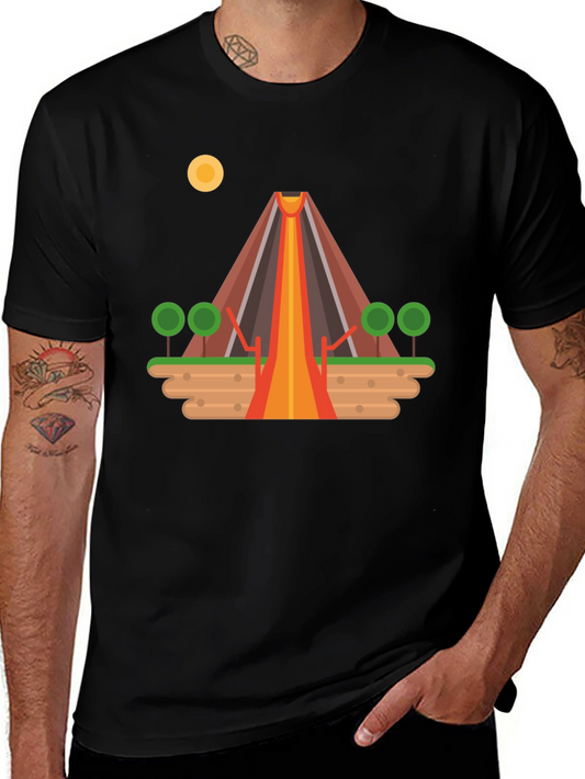 Volcano Graphic Tee - Black T-Shirt