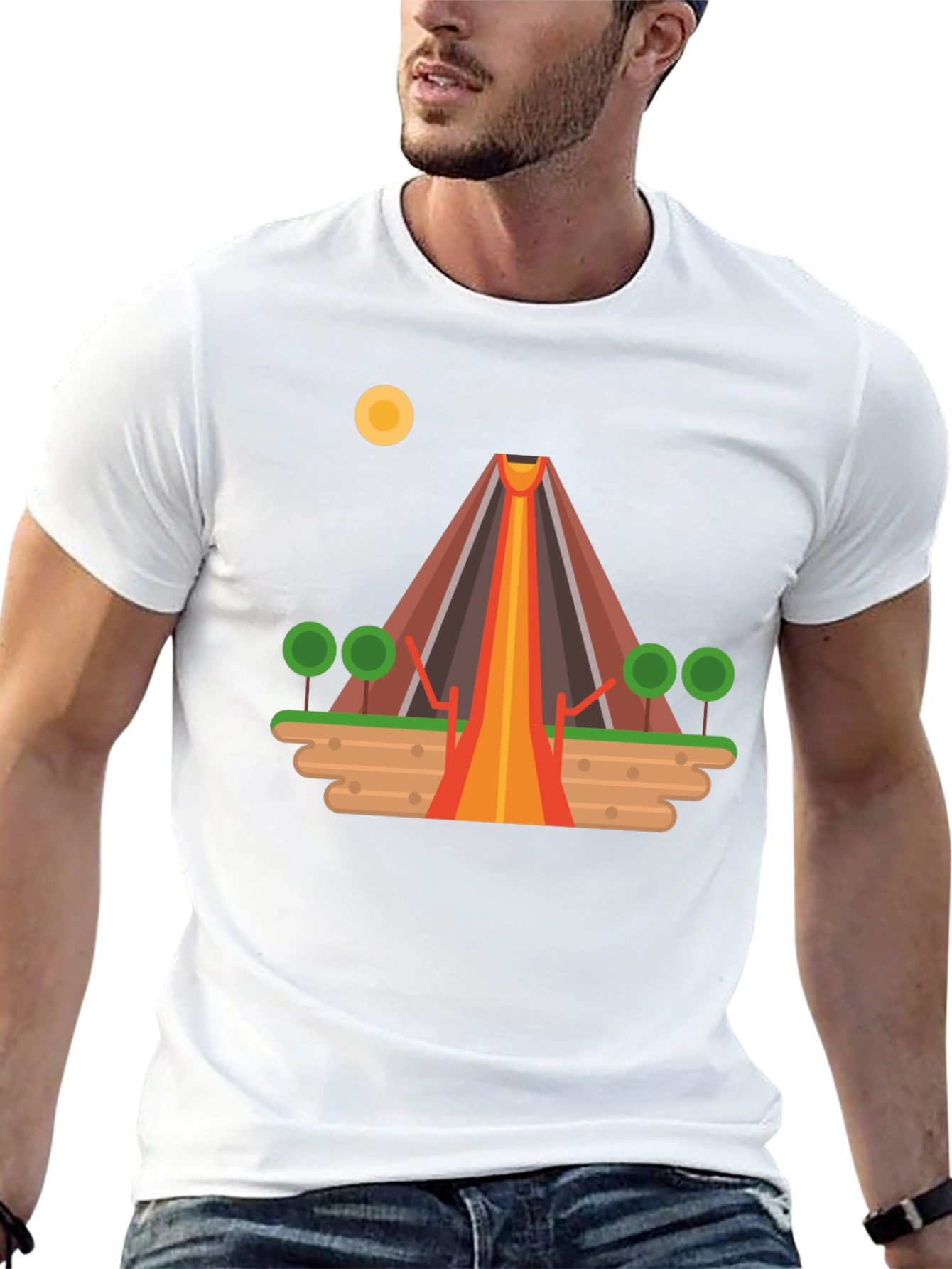 Volcano Graphic Tee - Black T-Shirt