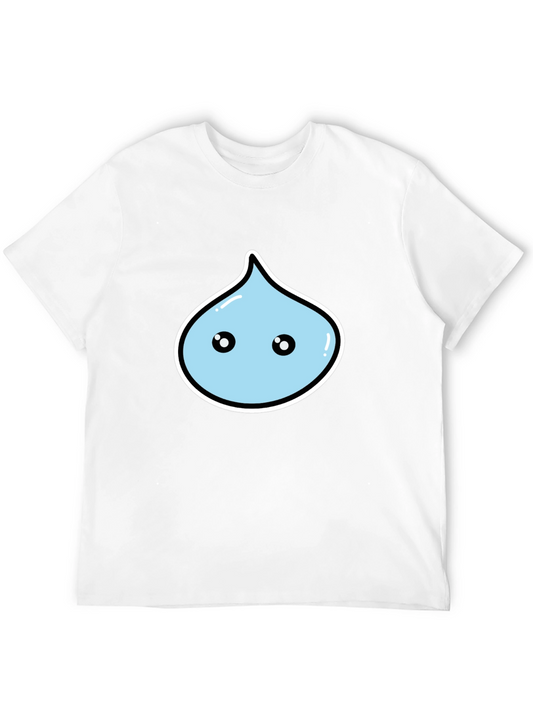 Kawaii Droplet Graphic Black T-Shirt