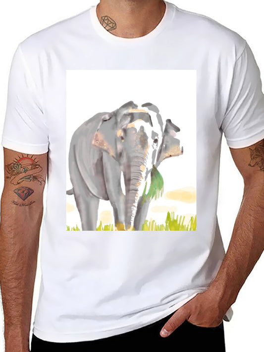 Elephant Graphic Tee - Stylish Animal Print Shirt