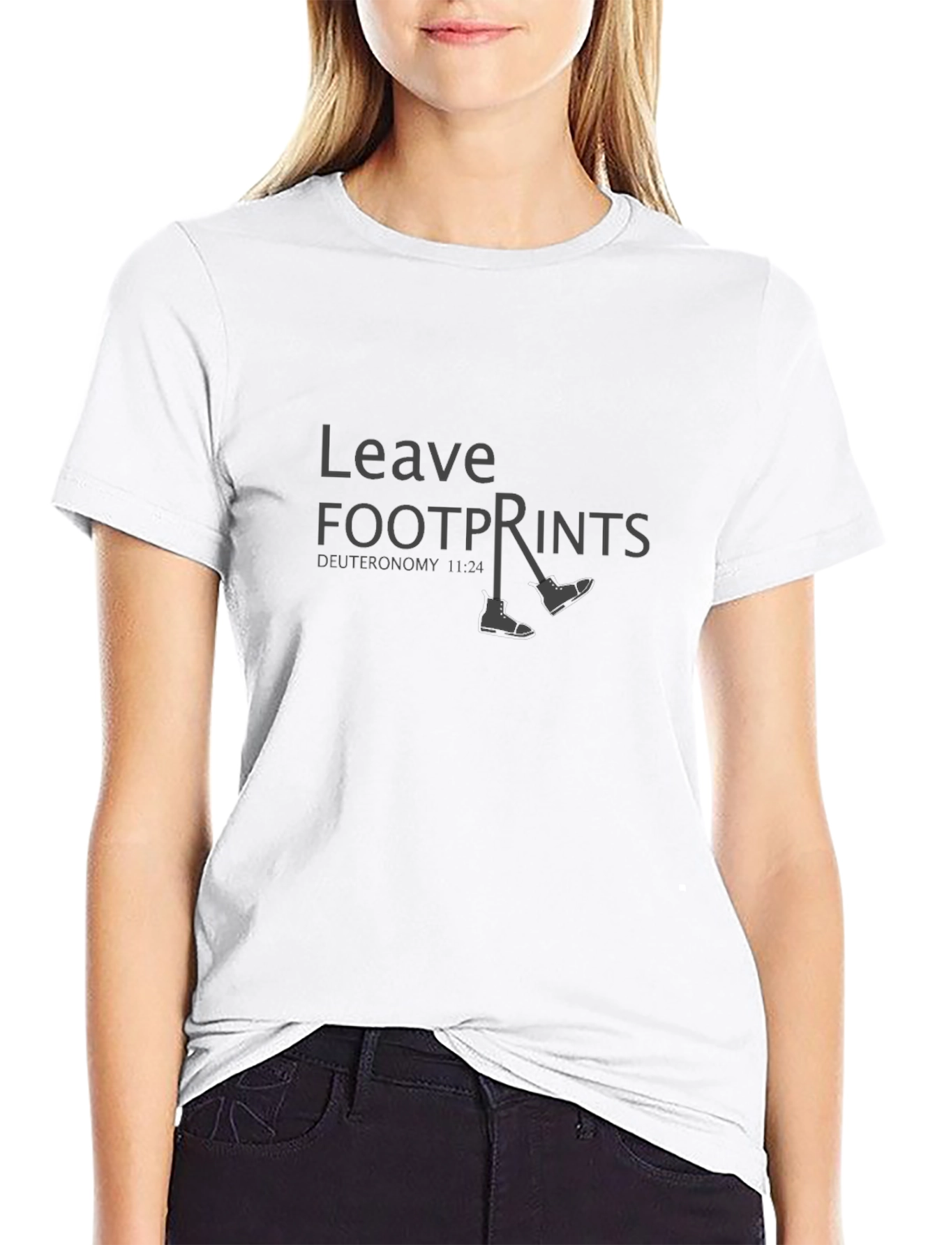 Leave Footprints T-Shirt - Deuteronomy 11:24