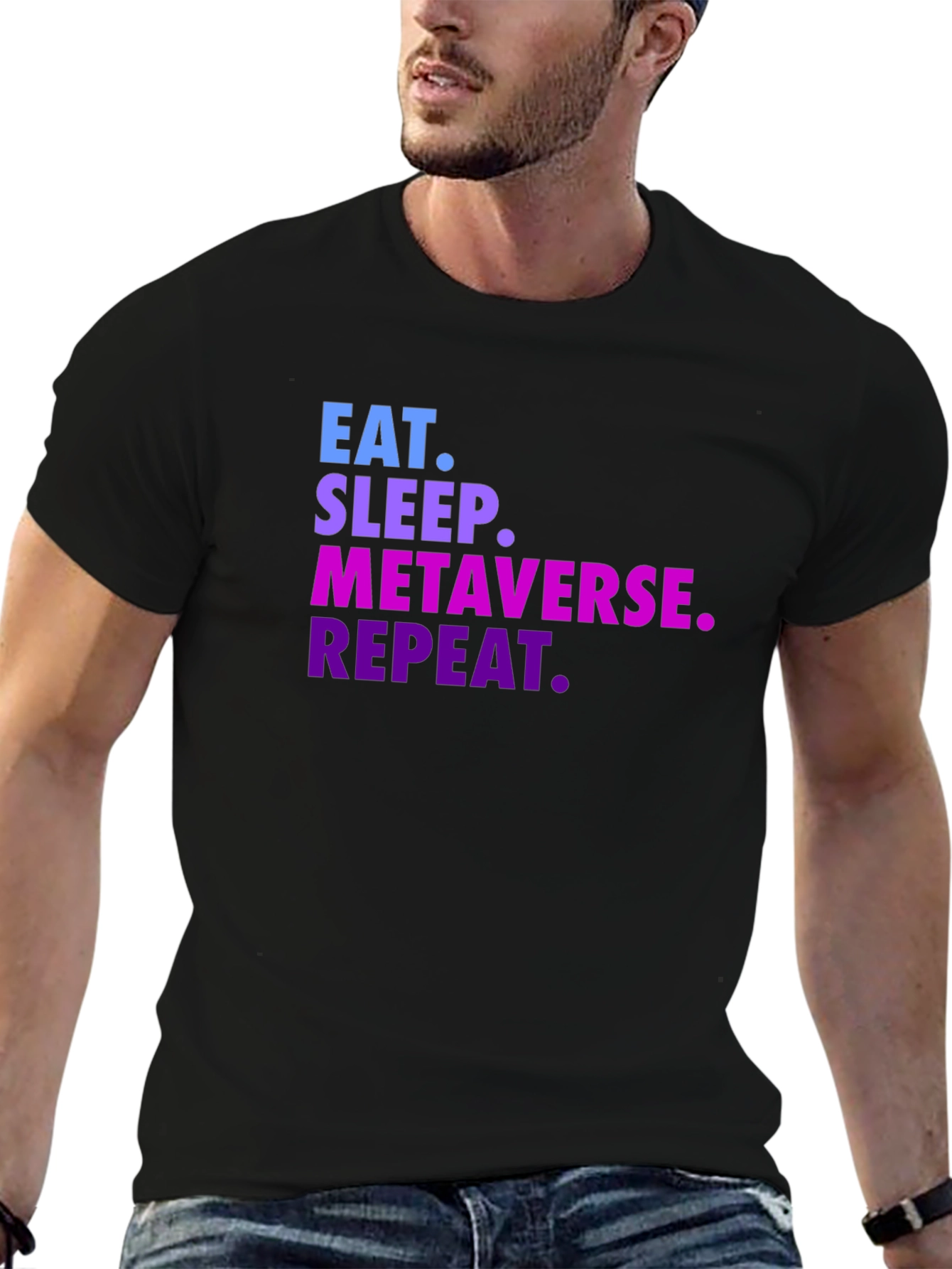 Eat Sleep Metaverse Repeat Graphic Tee
