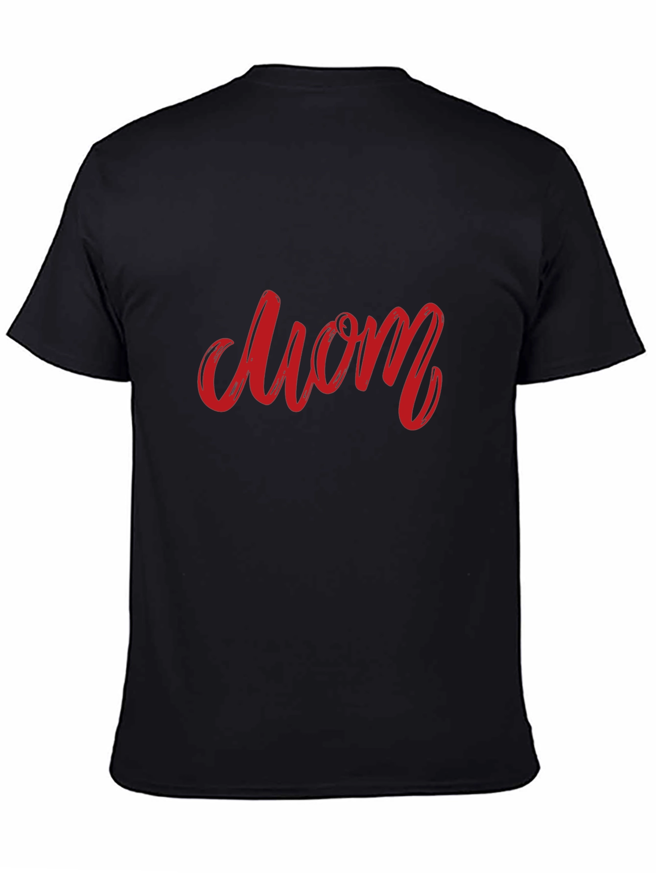 Red Mom Graphic Black T-Shirt