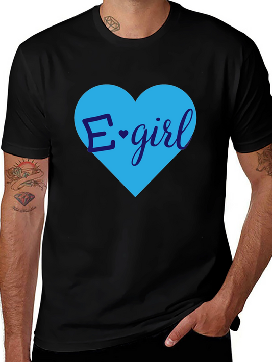 E-Girl Heart Graphic Tee - Trendy Casual Top