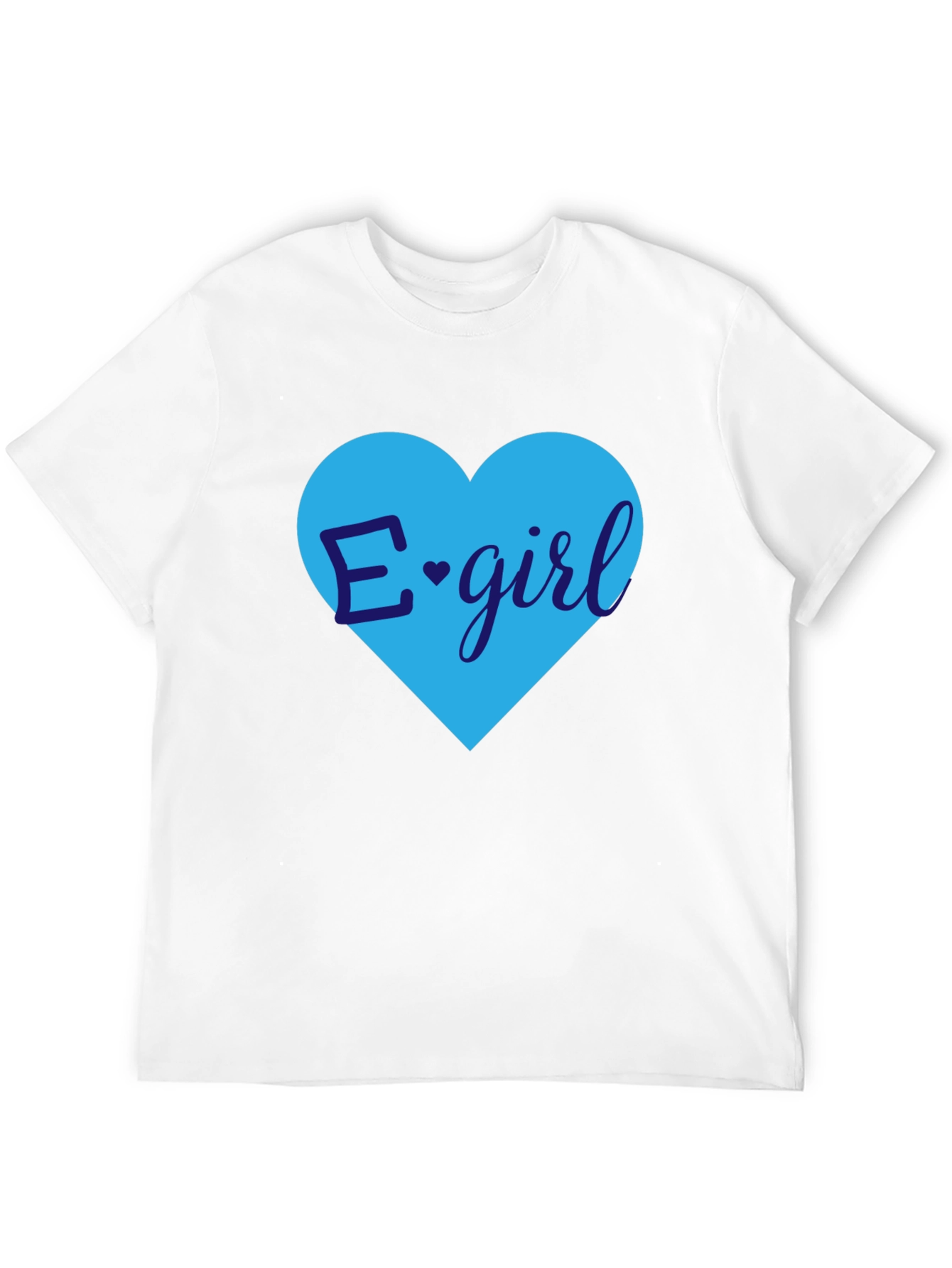 E-Girl Heart Graphic Tee - Trendy Casual Top