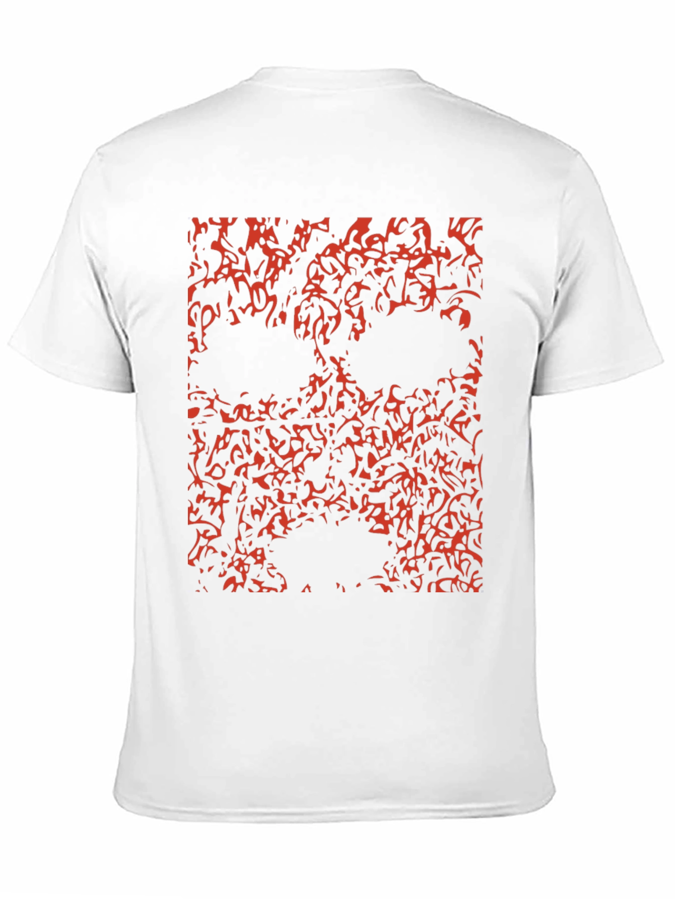 Abstract Skull Print T-Shirt