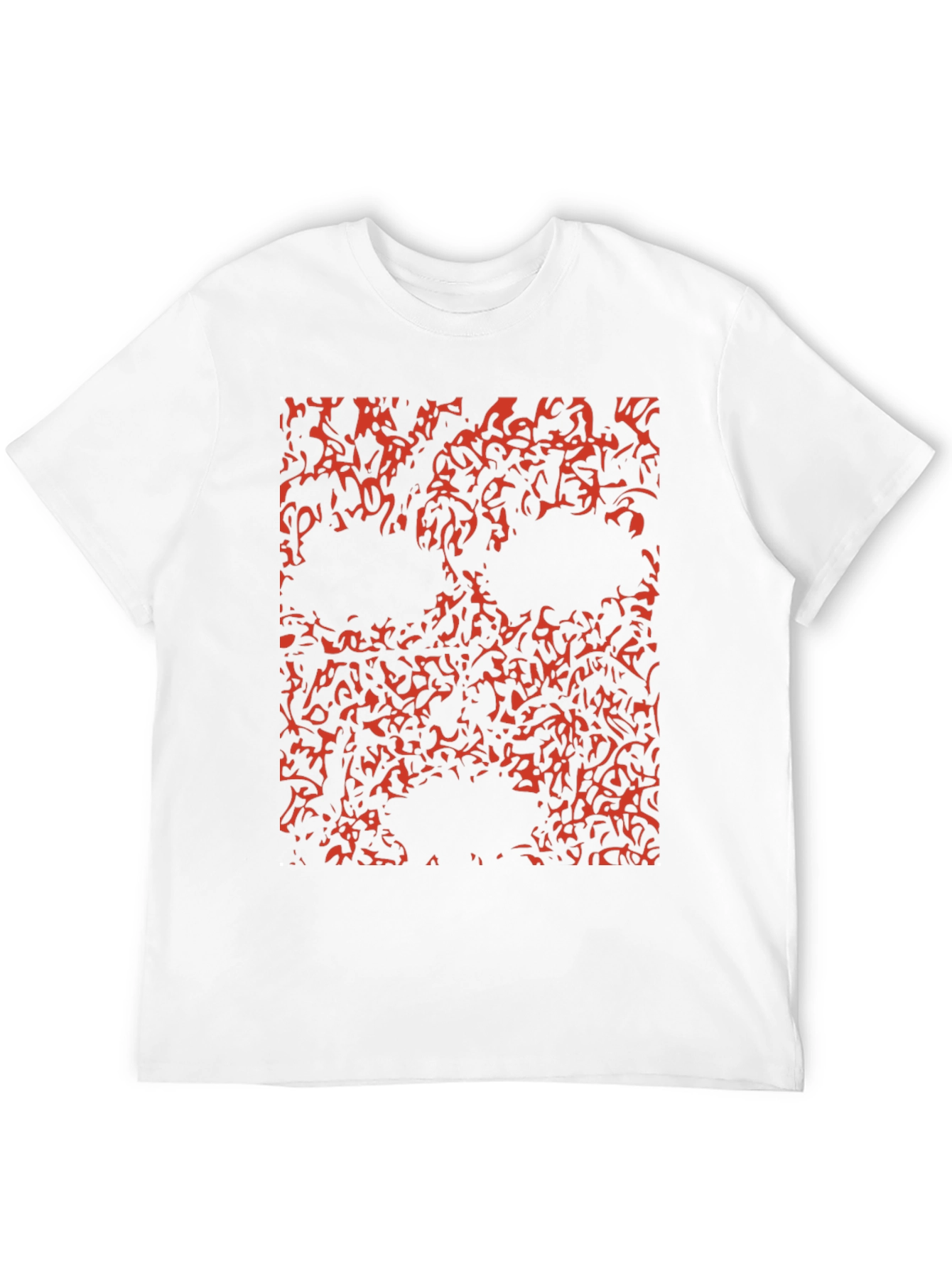 Abstract Skull Print T-Shirt