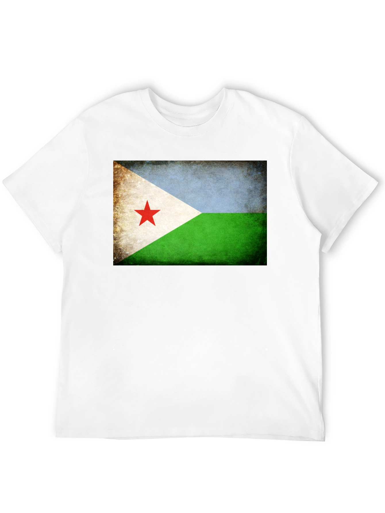 Djibouti Flag T-Shirt - Black Crew Neck Tee