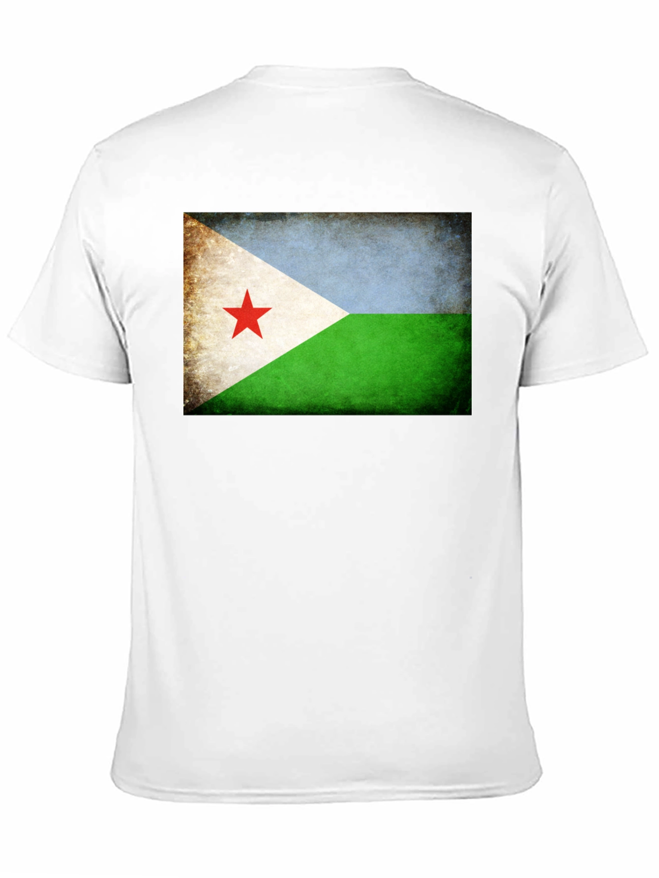 Djibouti Flag T-Shirt - Black Crew Neck Tee