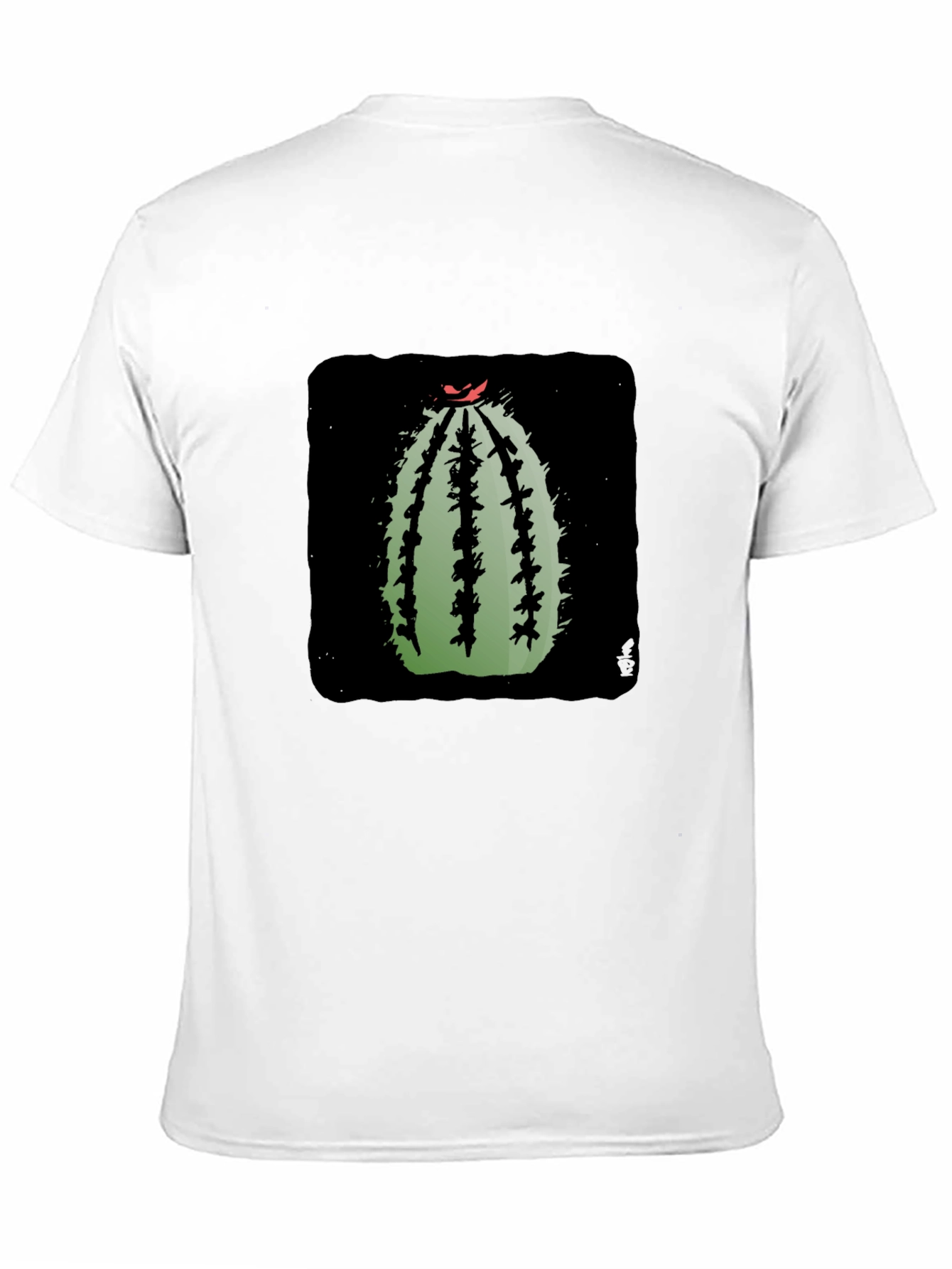 Cactus Graphic Print Black T-Shirt