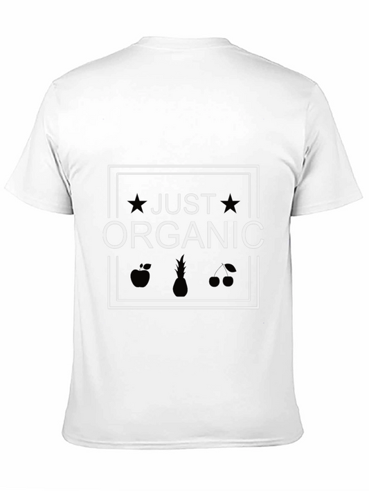 Just Organic Graphic Tee - Black Cotton T-Shirt