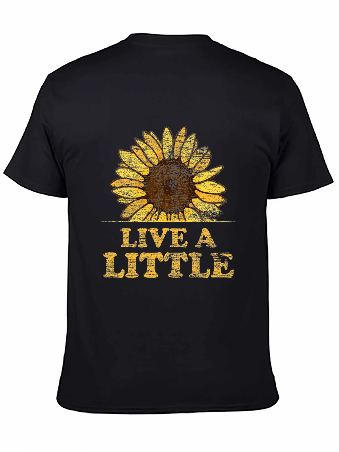 Live A Little Sunflower Graphic T-Shirt - Unisex