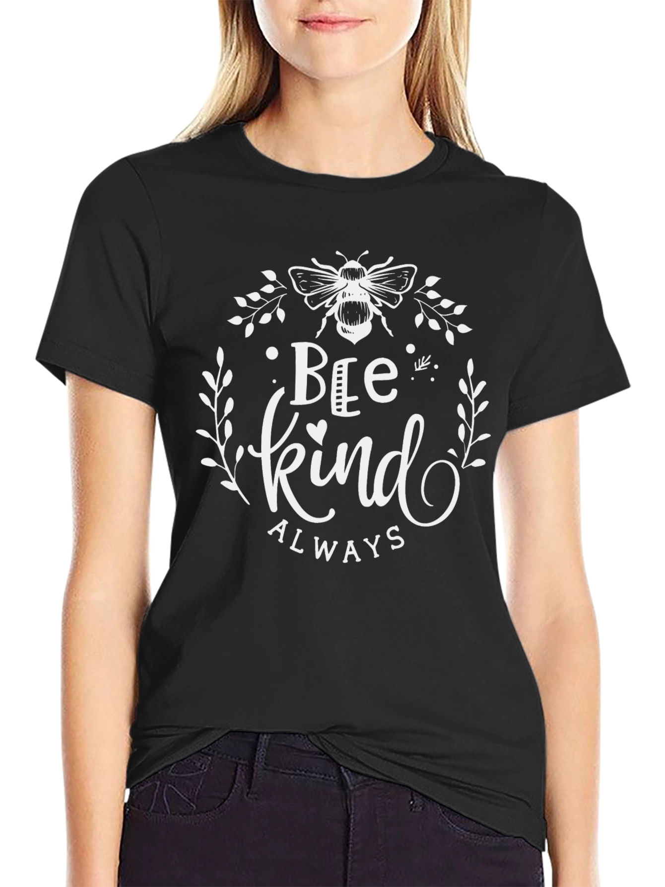 Bee Kind Always Black Graphic Tee