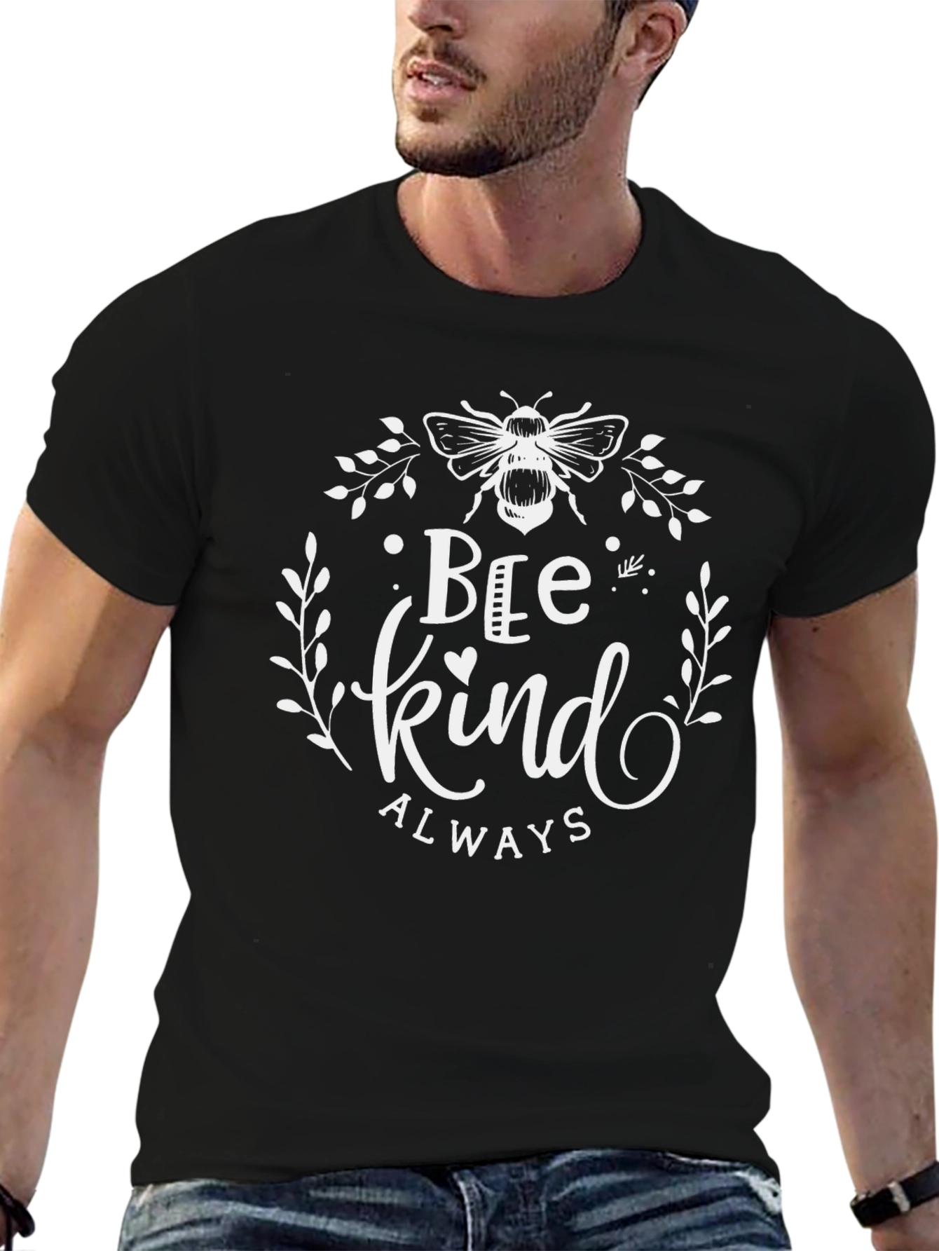 Bee Kind Always Black Graphic Tee