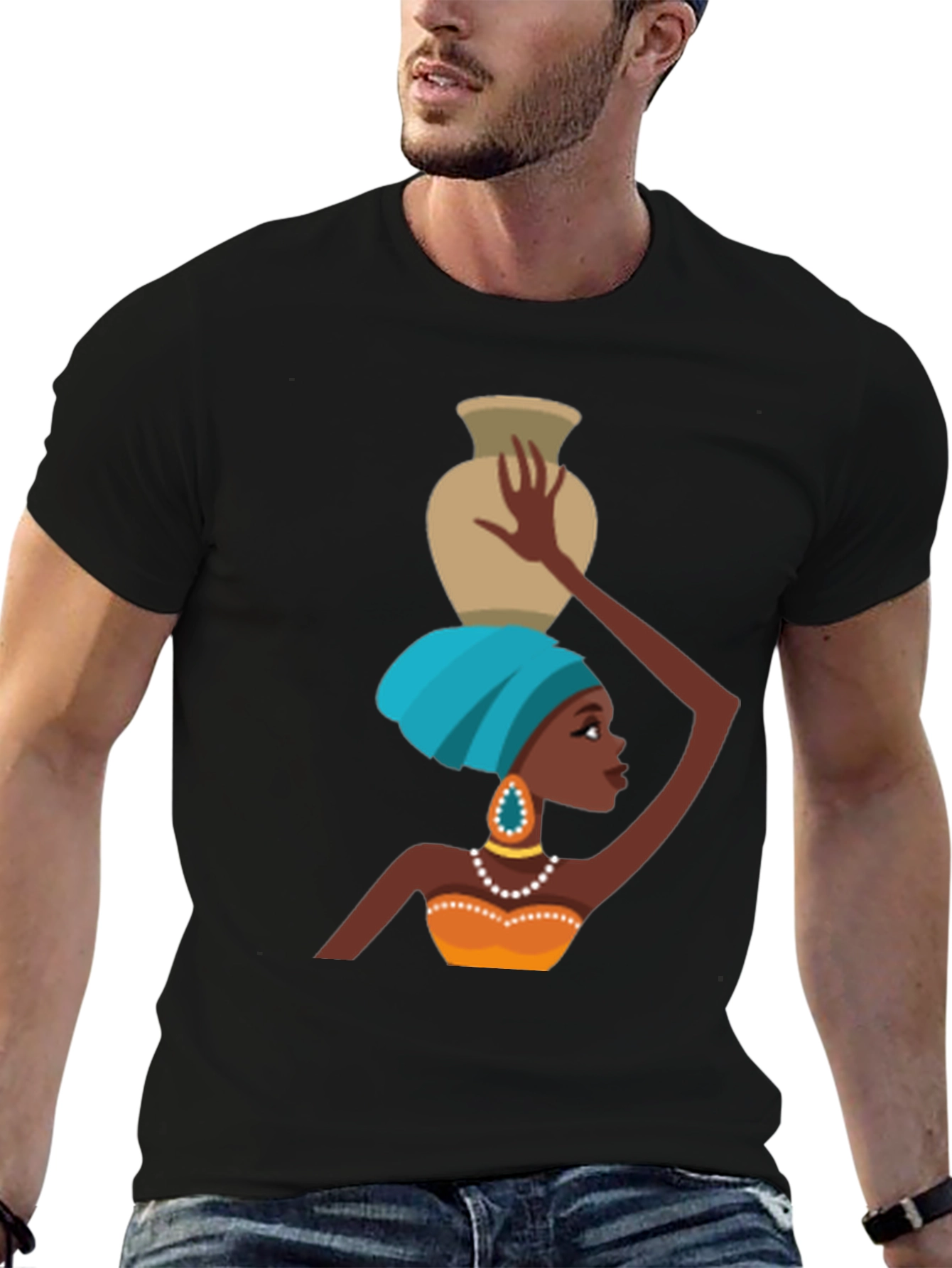 Vibrant African Woman Graphic T-Shirt