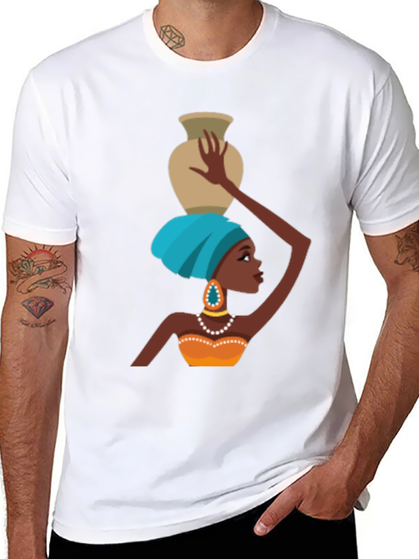 Vibrant African Woman Graphic T-Shirt