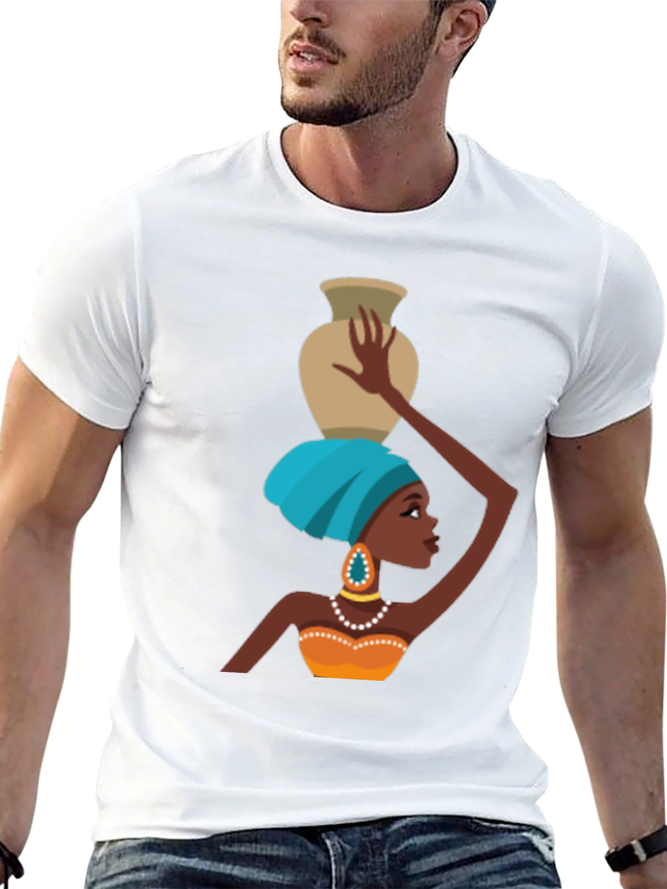 Vibrant African Woman Graphic T-Shirt