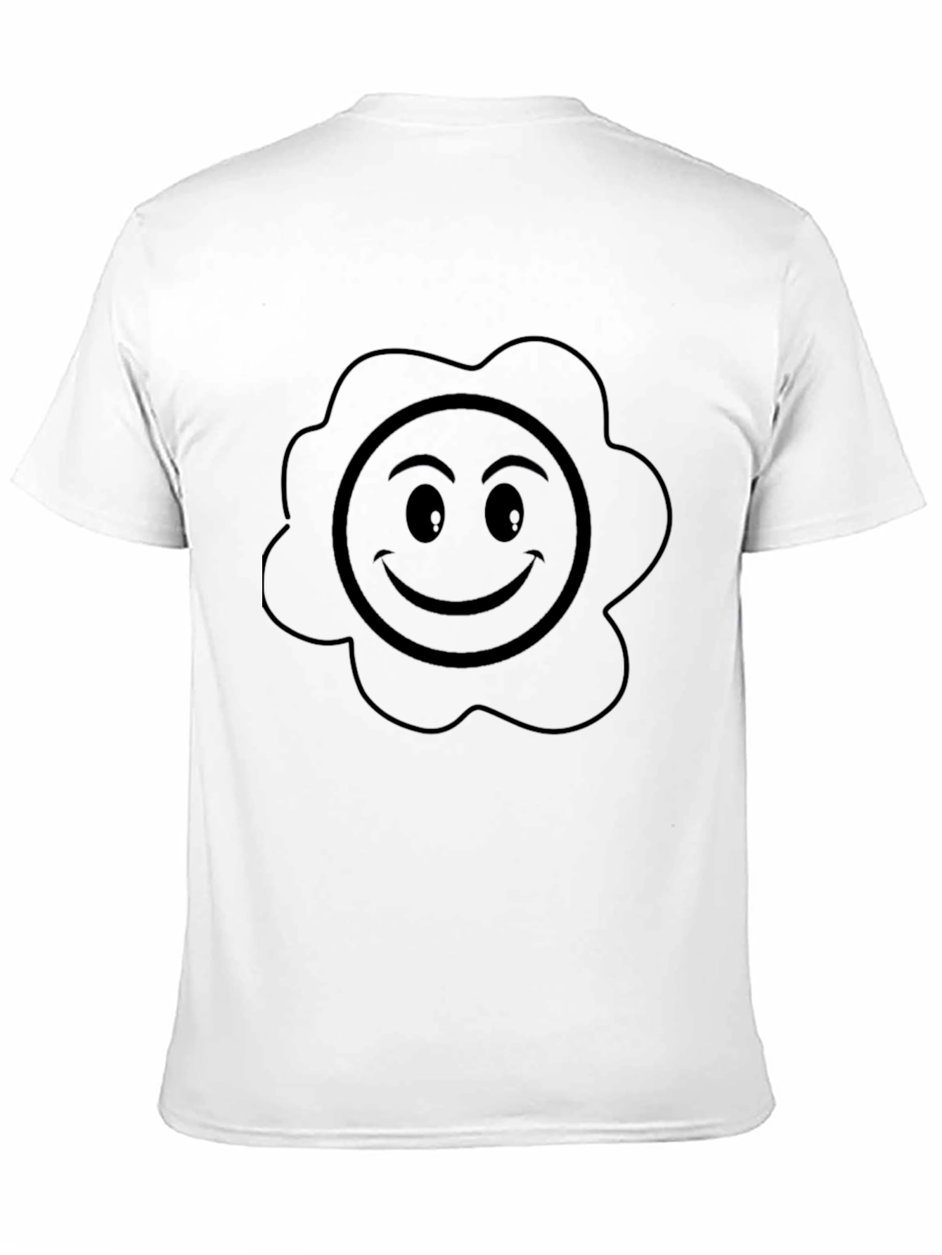 Smiley Face T-Shirt - Black Casual Tee