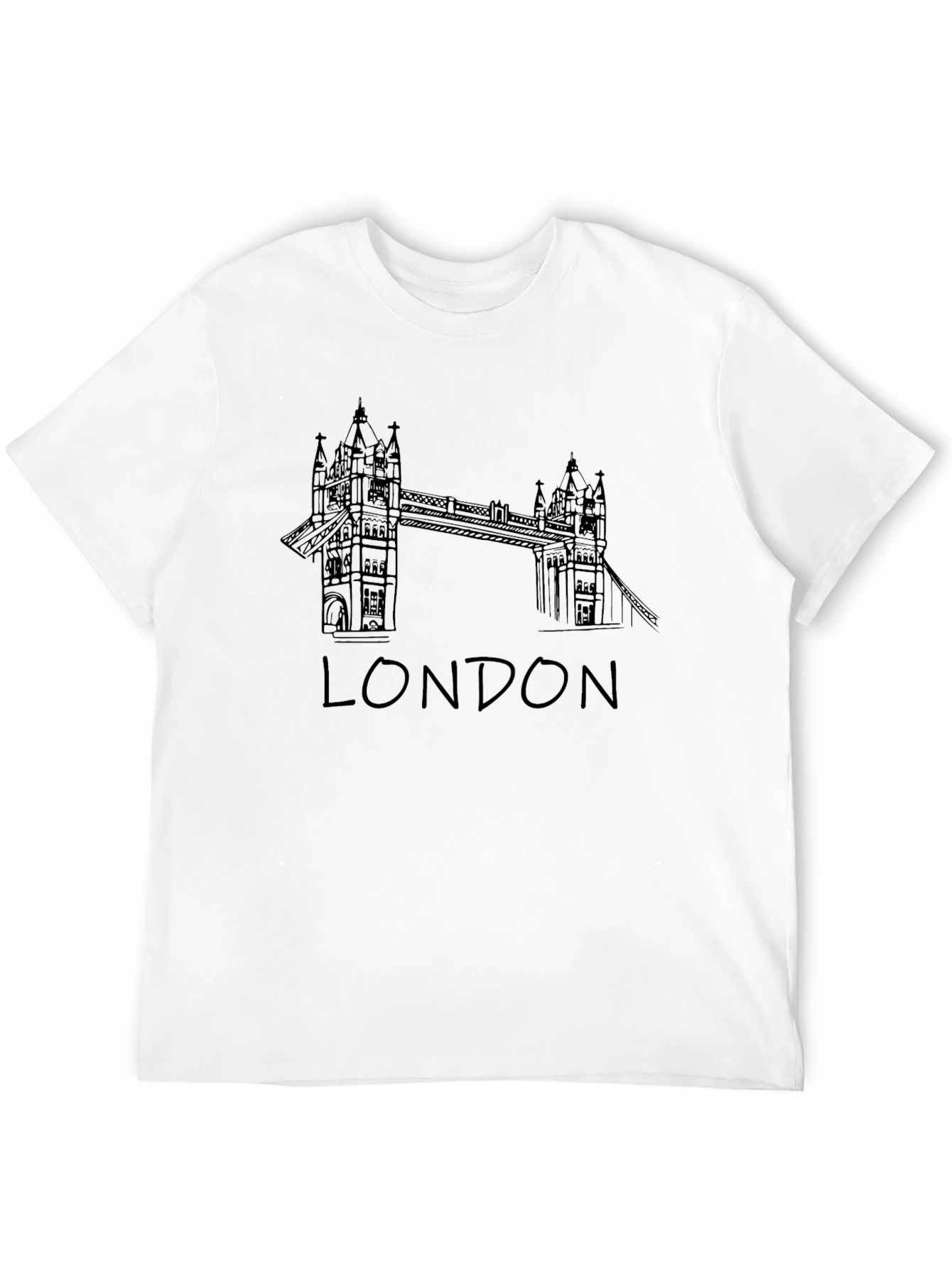 London Bridge Graphic Tee - Black Crew Neck