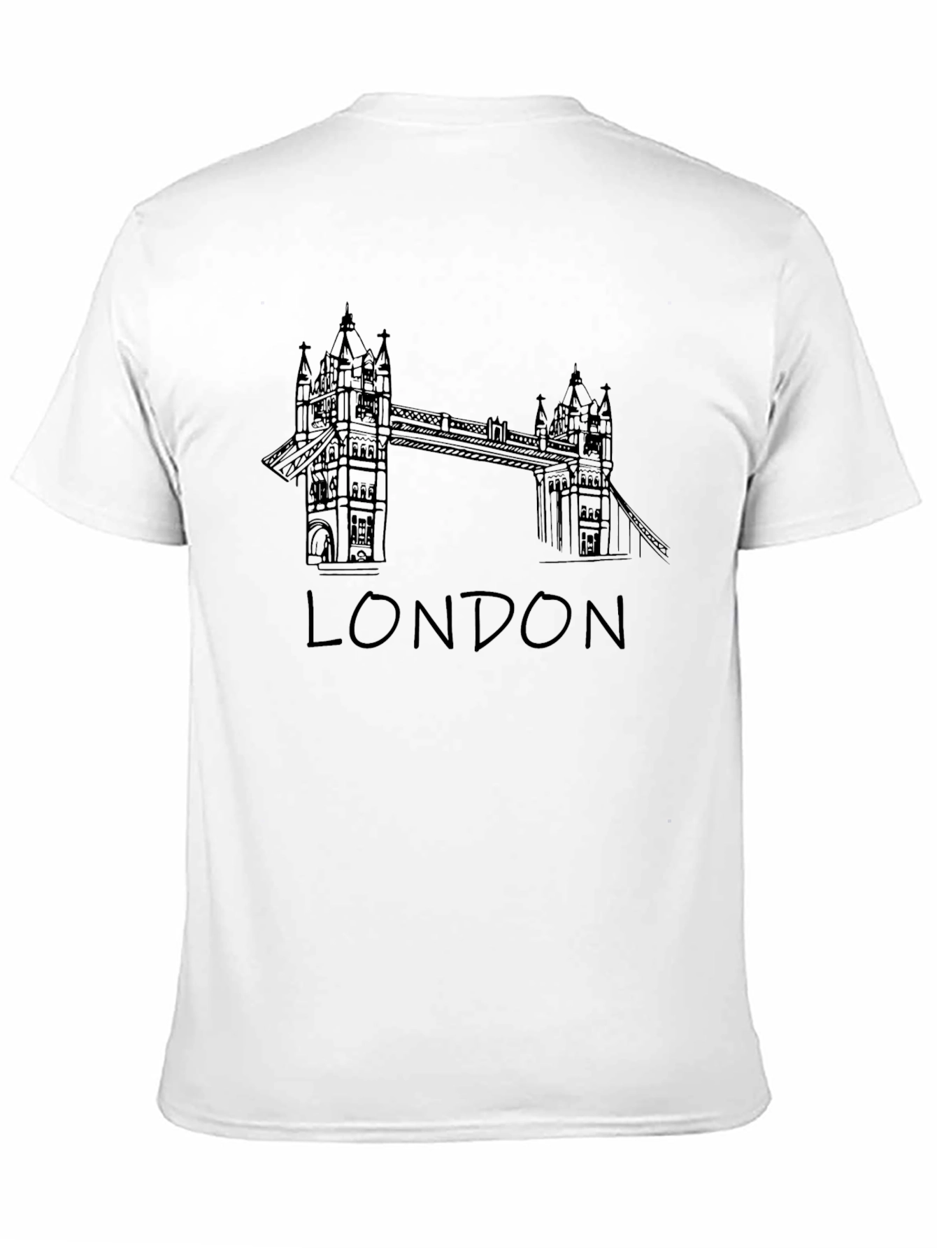 London Bridge Graphic Tee - Black Crew Neck