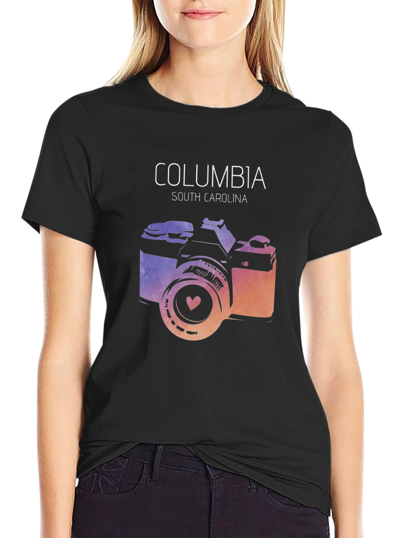 Columbia South Carolina Camera Graphic Tee