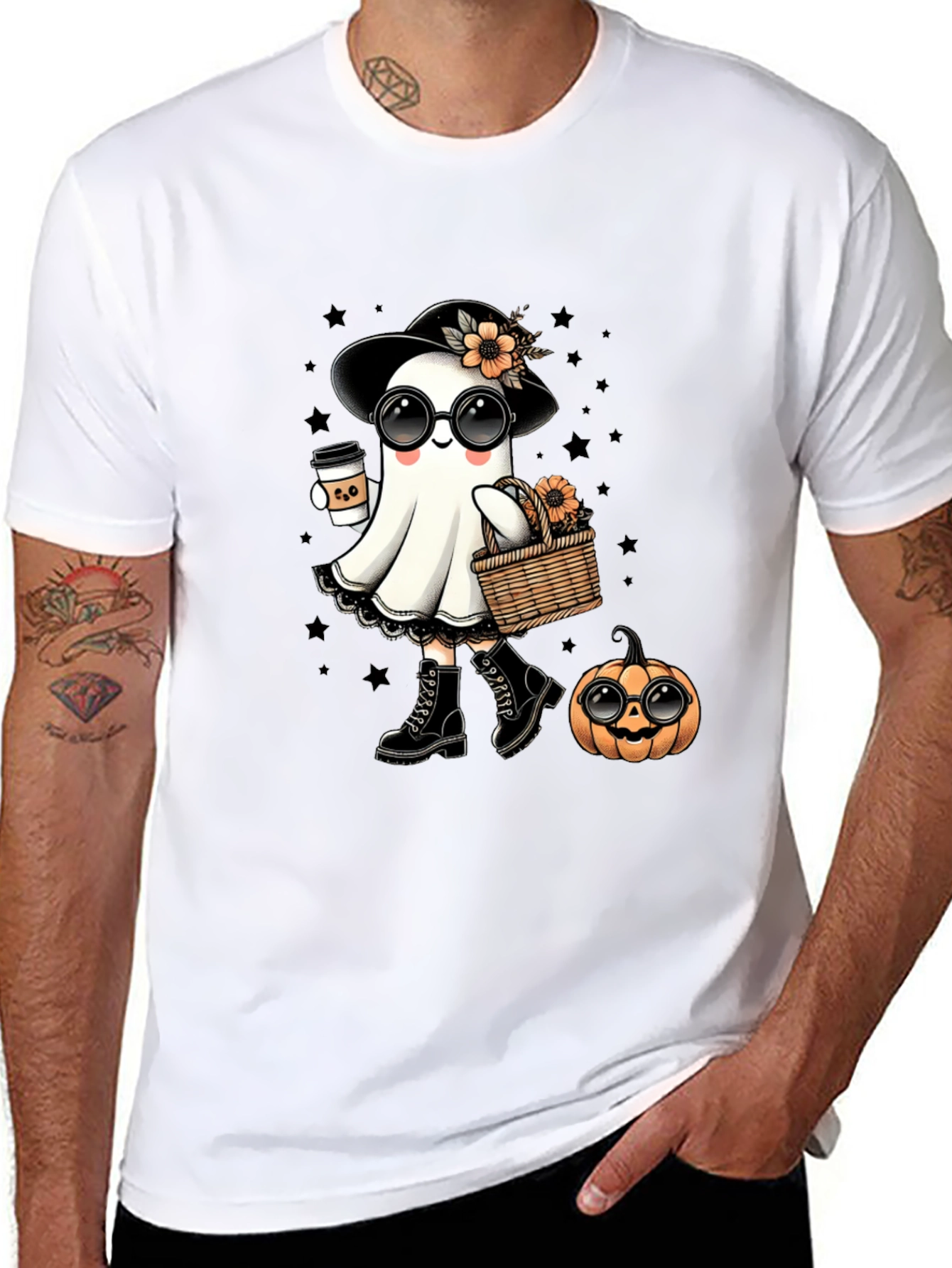 Ghostly Halloween Tee - Cute Spooky Season