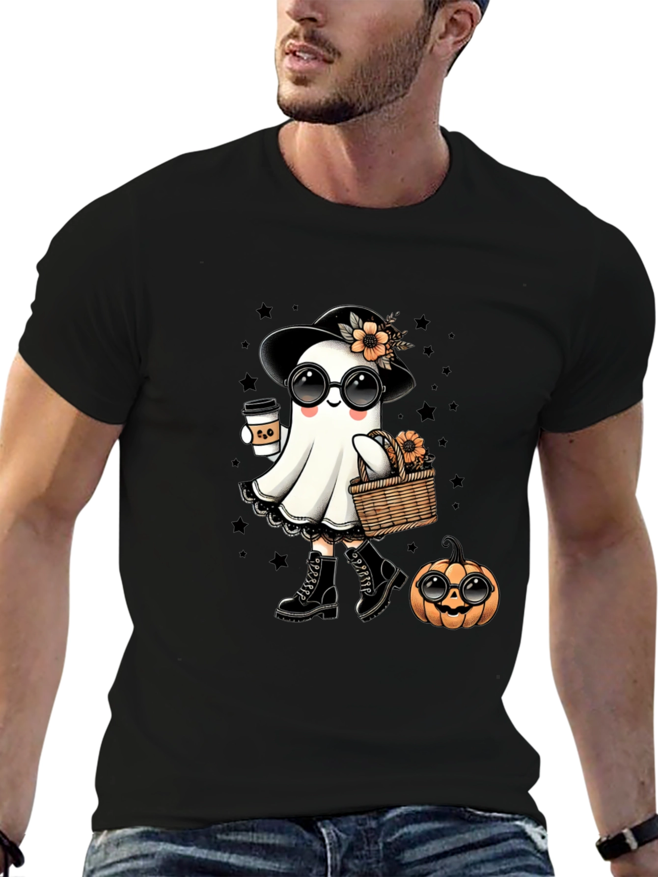 Ghostly Halloween Tee - Cute Spooky Season