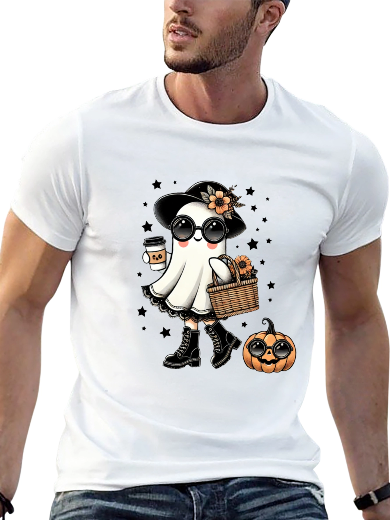 Ghostly Halloween Tee - Cute Spooky Season