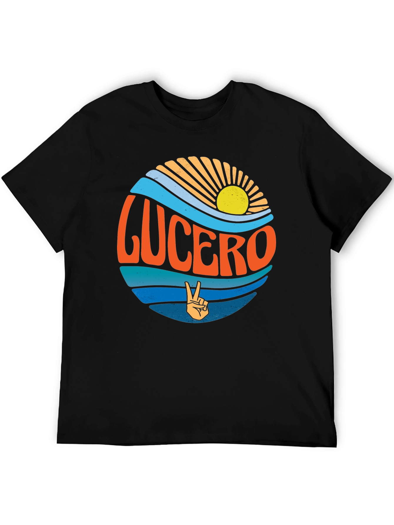 Lucero Band T-Shirt - Retro Sun & Waves Design
