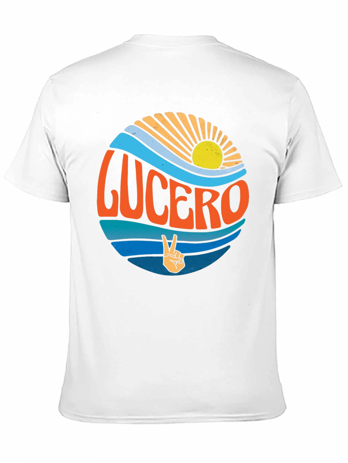 Lucero Band T-Shirt - Retro Sun & Waves Design