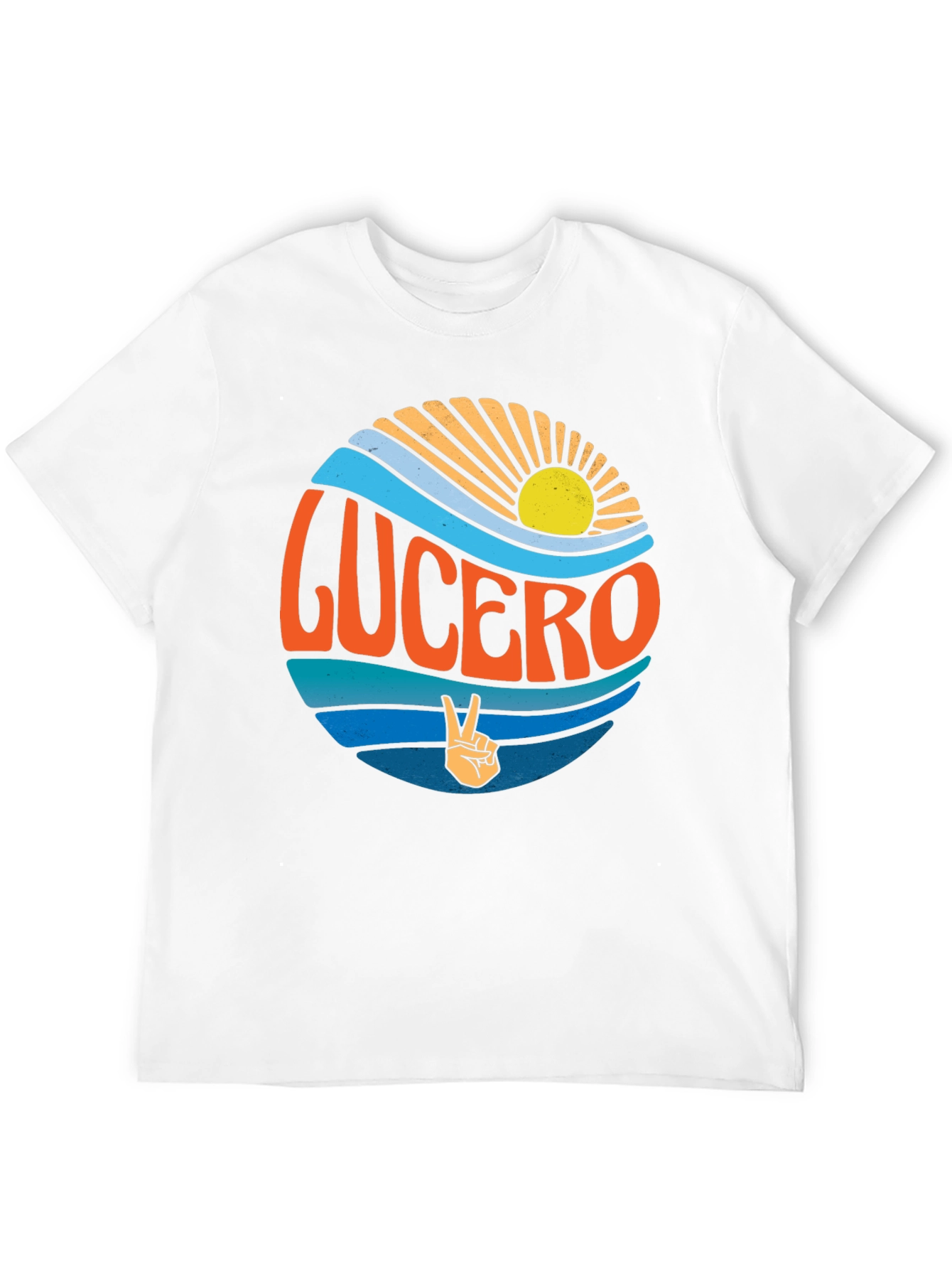 Lucero Band T-Shirt - Retro Sun & Waves Design