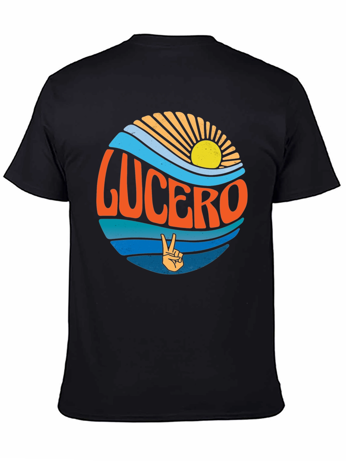 Lucero Band T-Shirt - Retro Sun & Waves Design