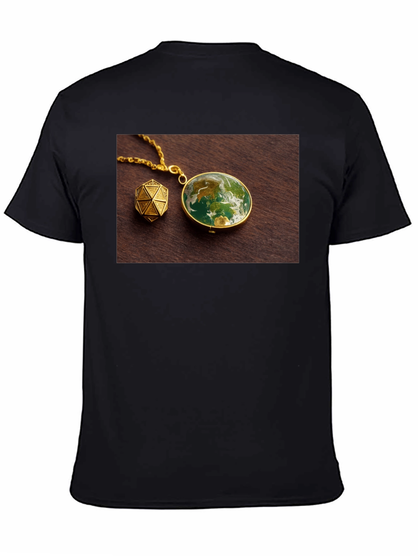 Earth Globe Pendant Graphic Tee - Unique Design!