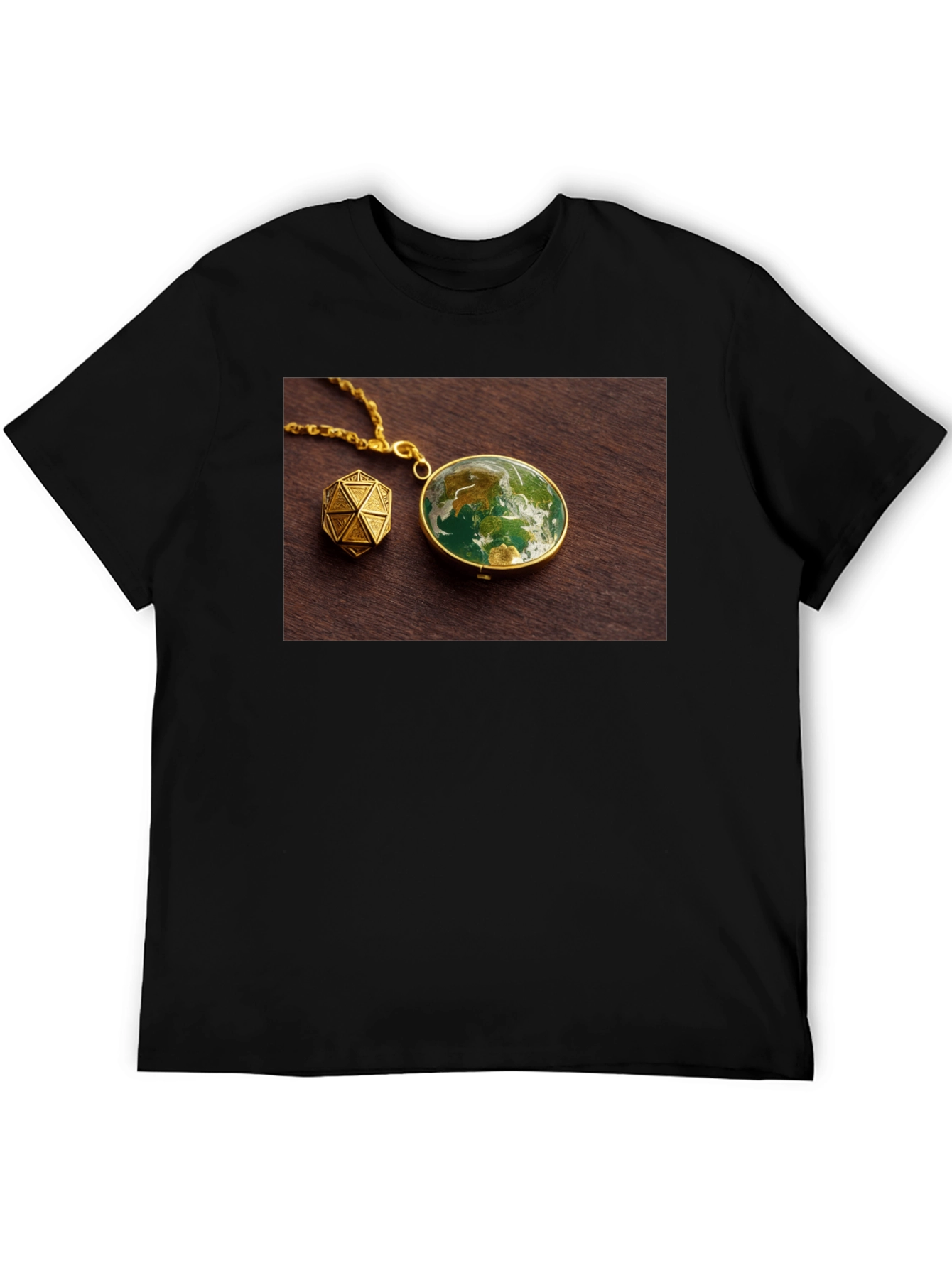 Earth Globe Pendant Graphic Tee - Unique Design!
