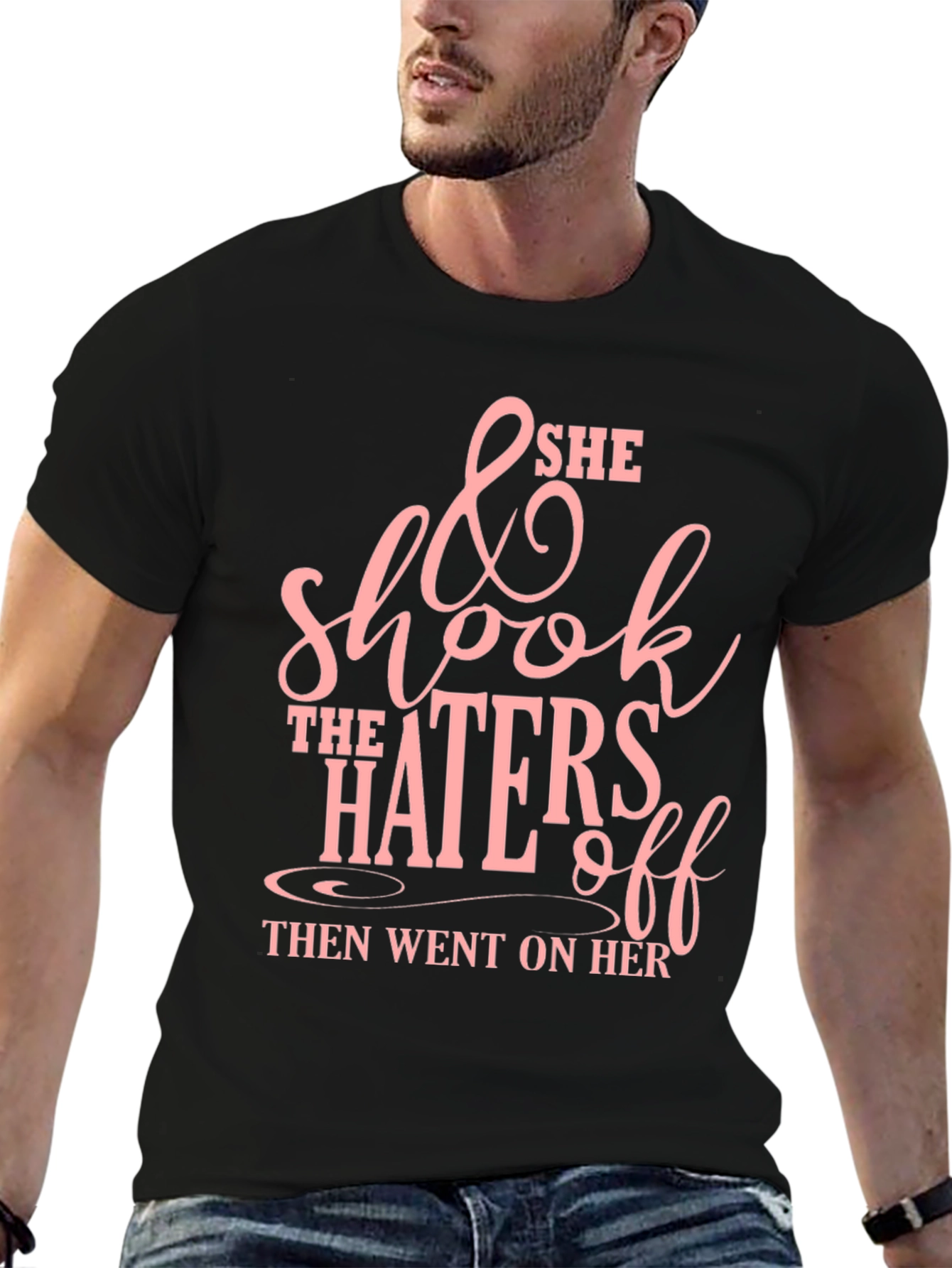 She Shook The Haters Off Graphic Tee - Black