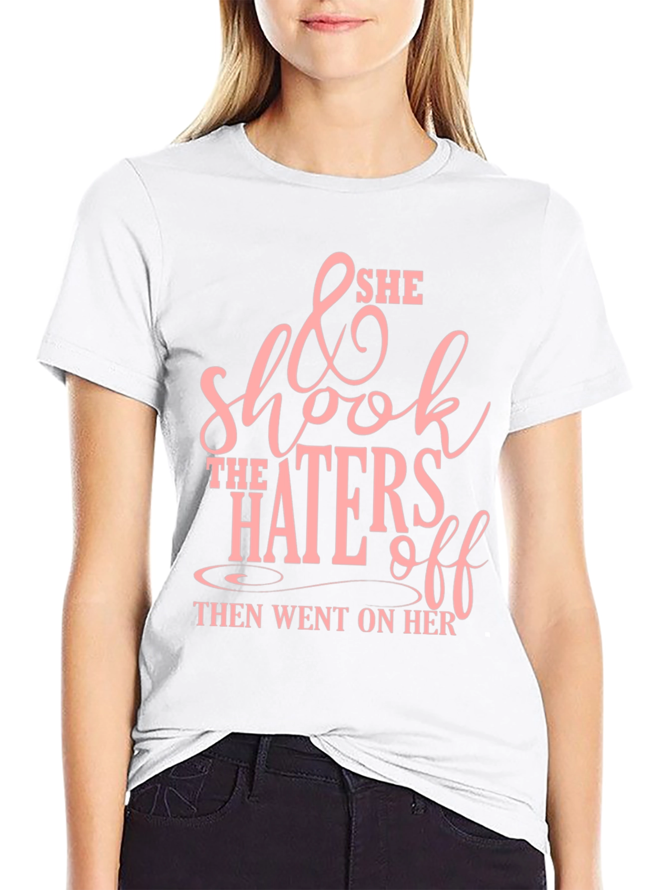 She Shook The Haters Off Graphic Tee - Black