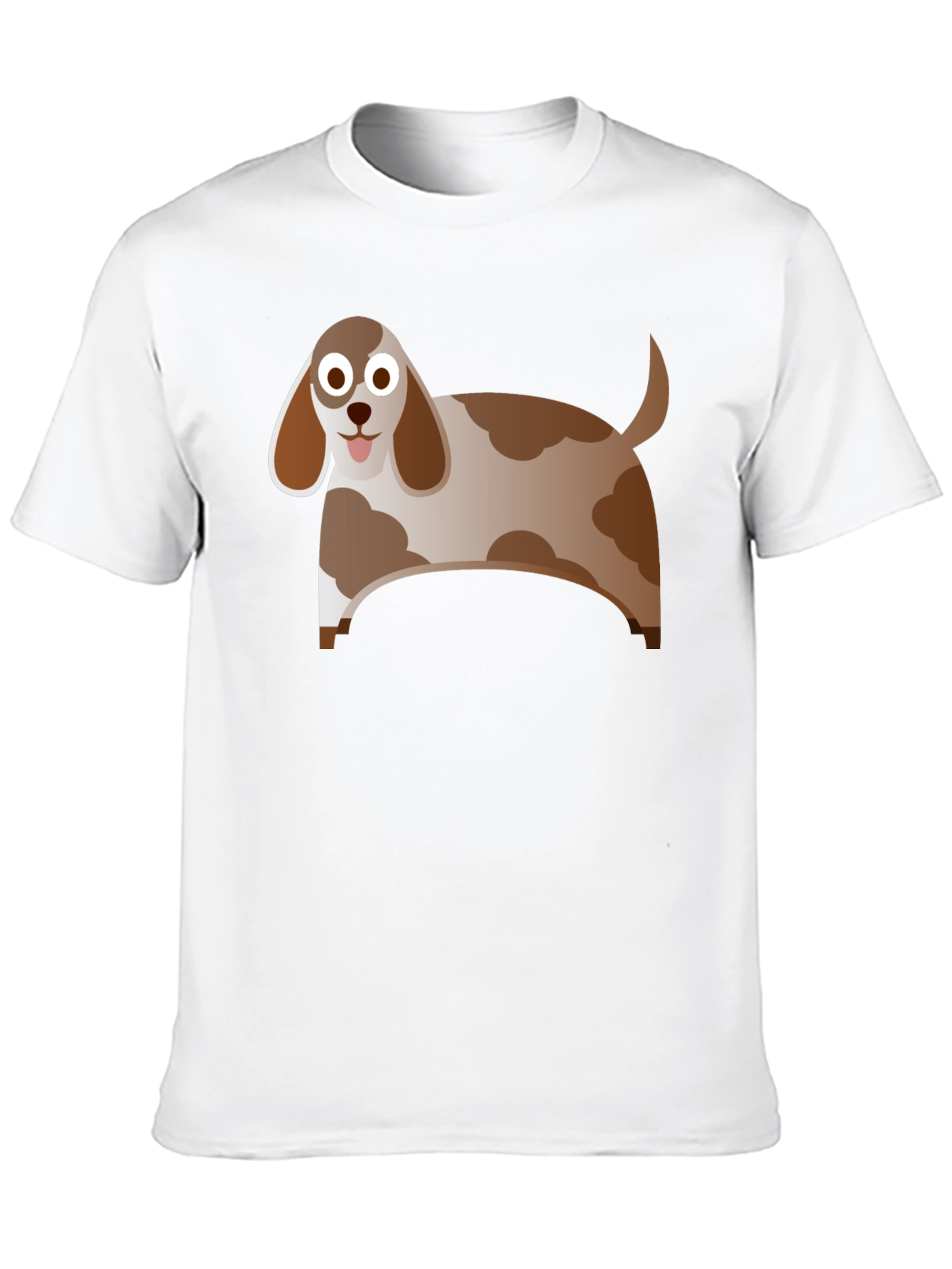 Cartoon Dog Graphic Tee - Black Casual Shirt