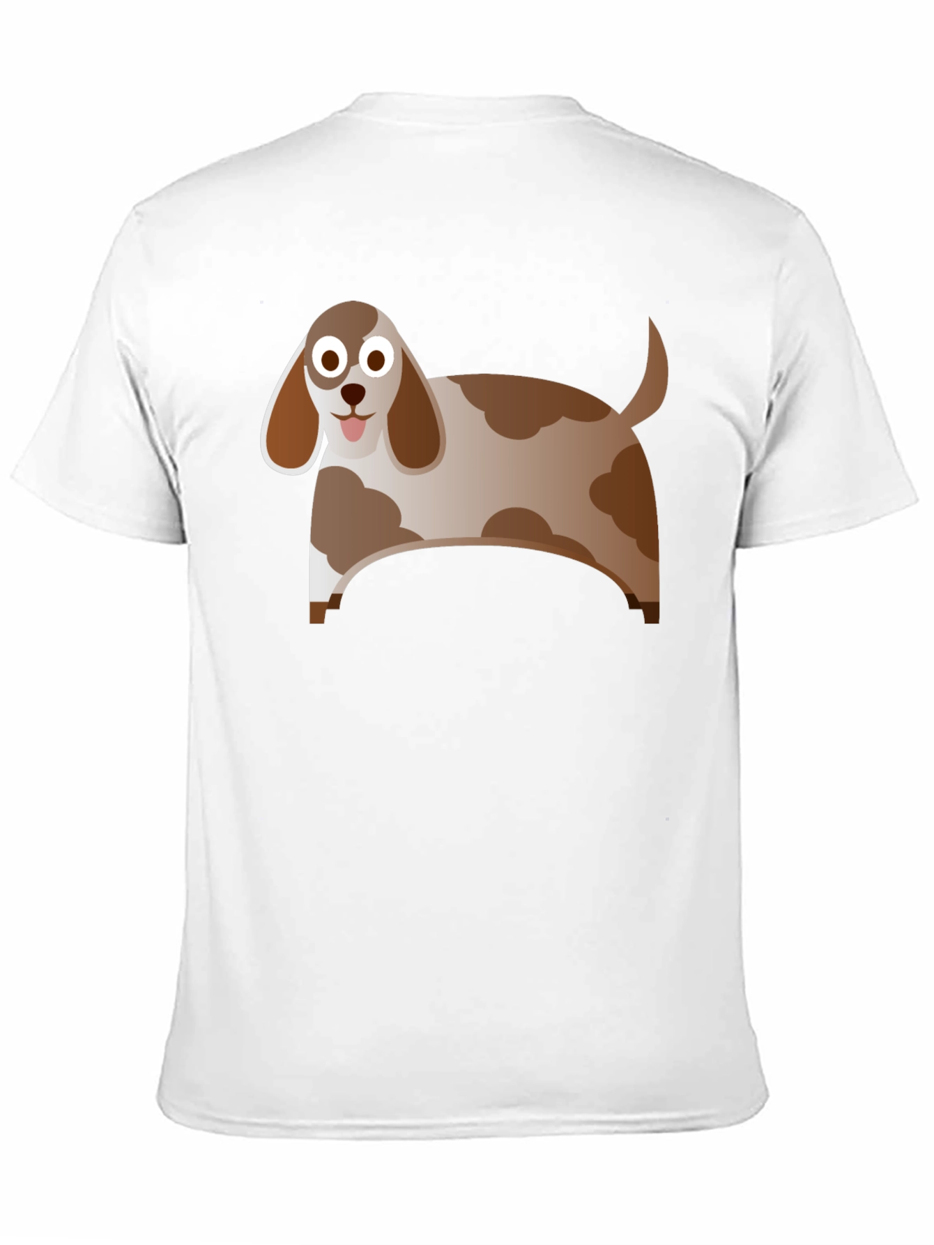 Cartoon Dog Graphic Tee - Black Casual Shirt