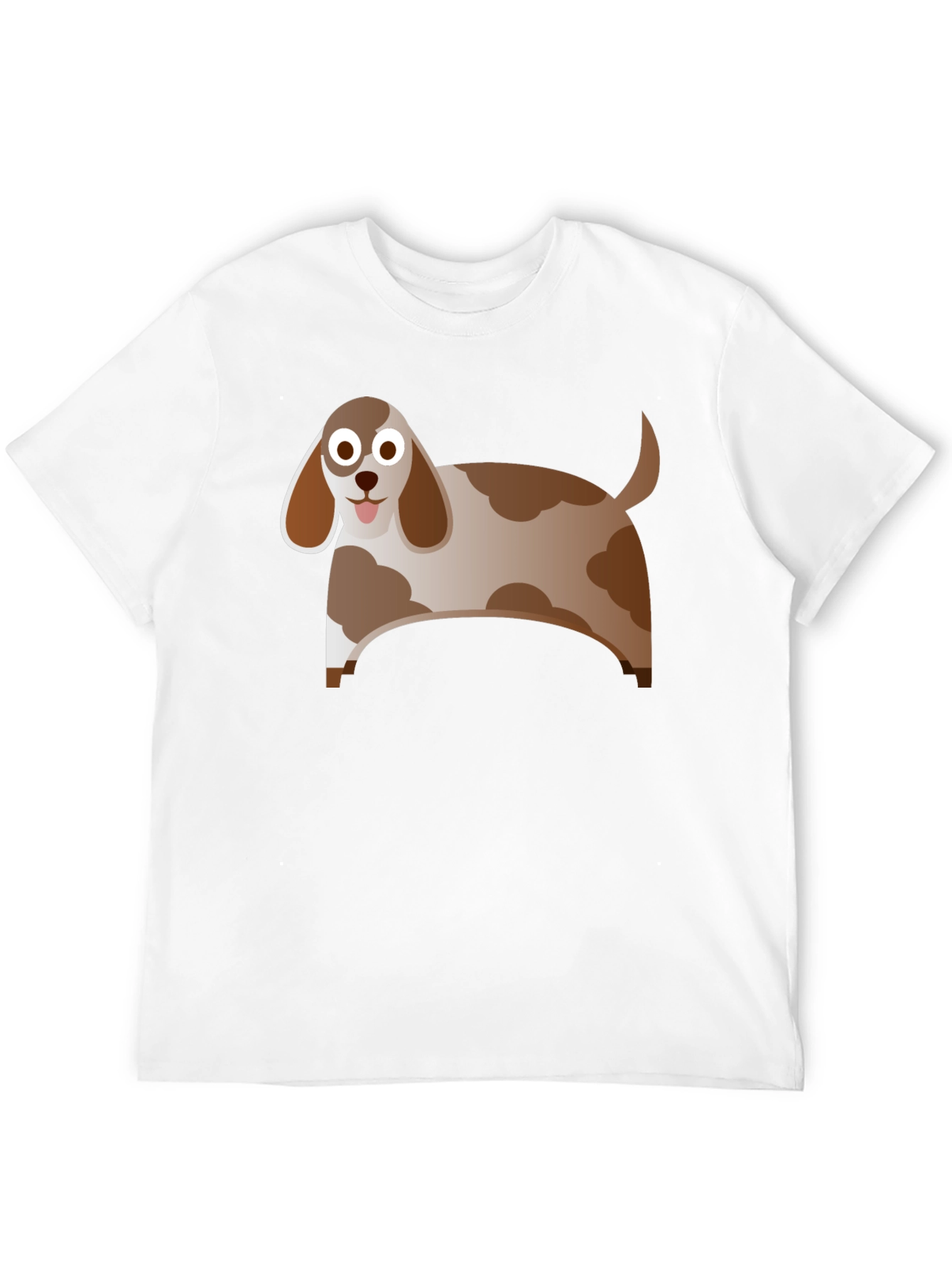 Cartoon Dog Graphic Tee - Black Casual Shirt
