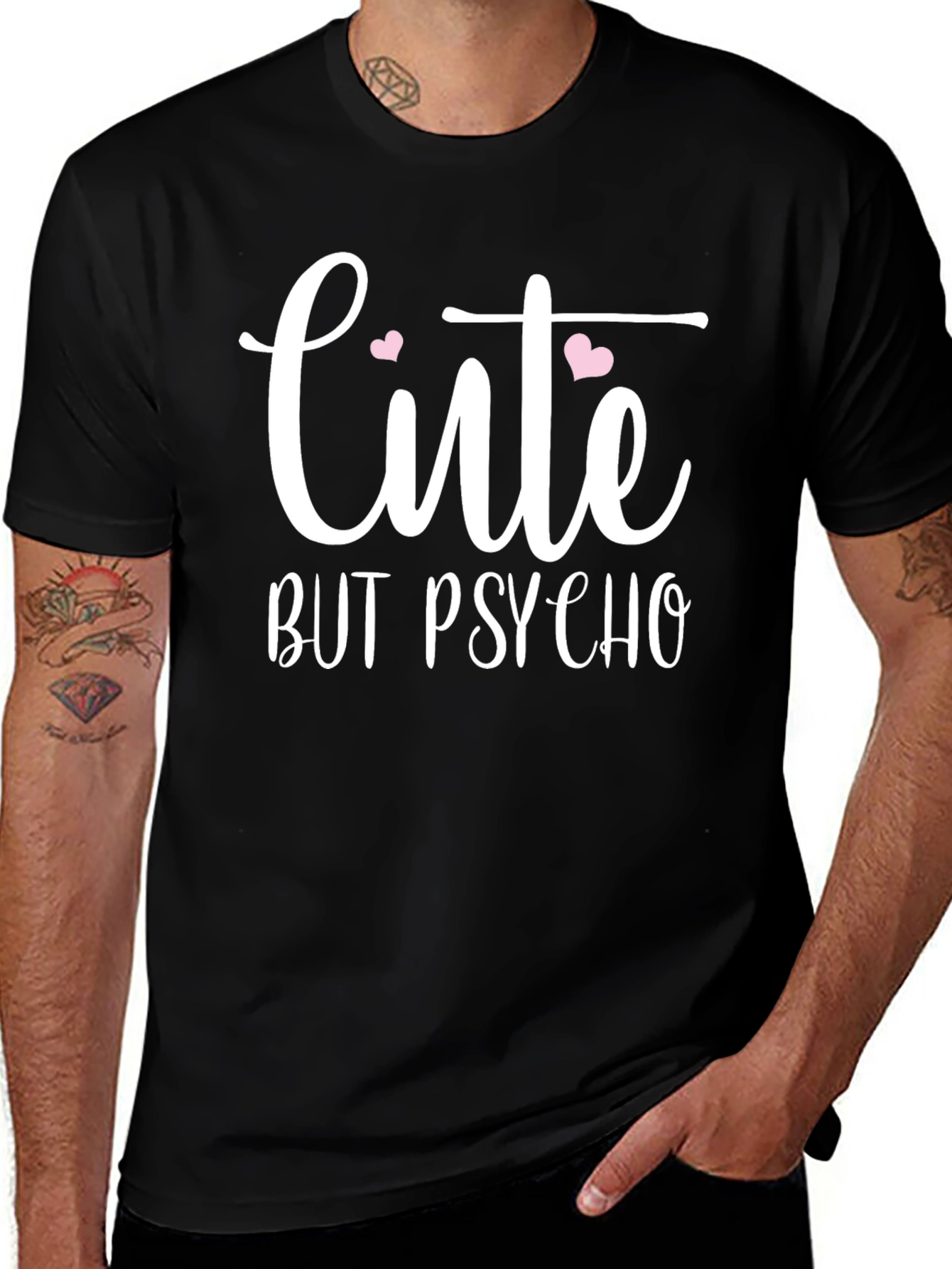 Cute But Psycho Graphic T-Shirt - Trendy Slogan Tee